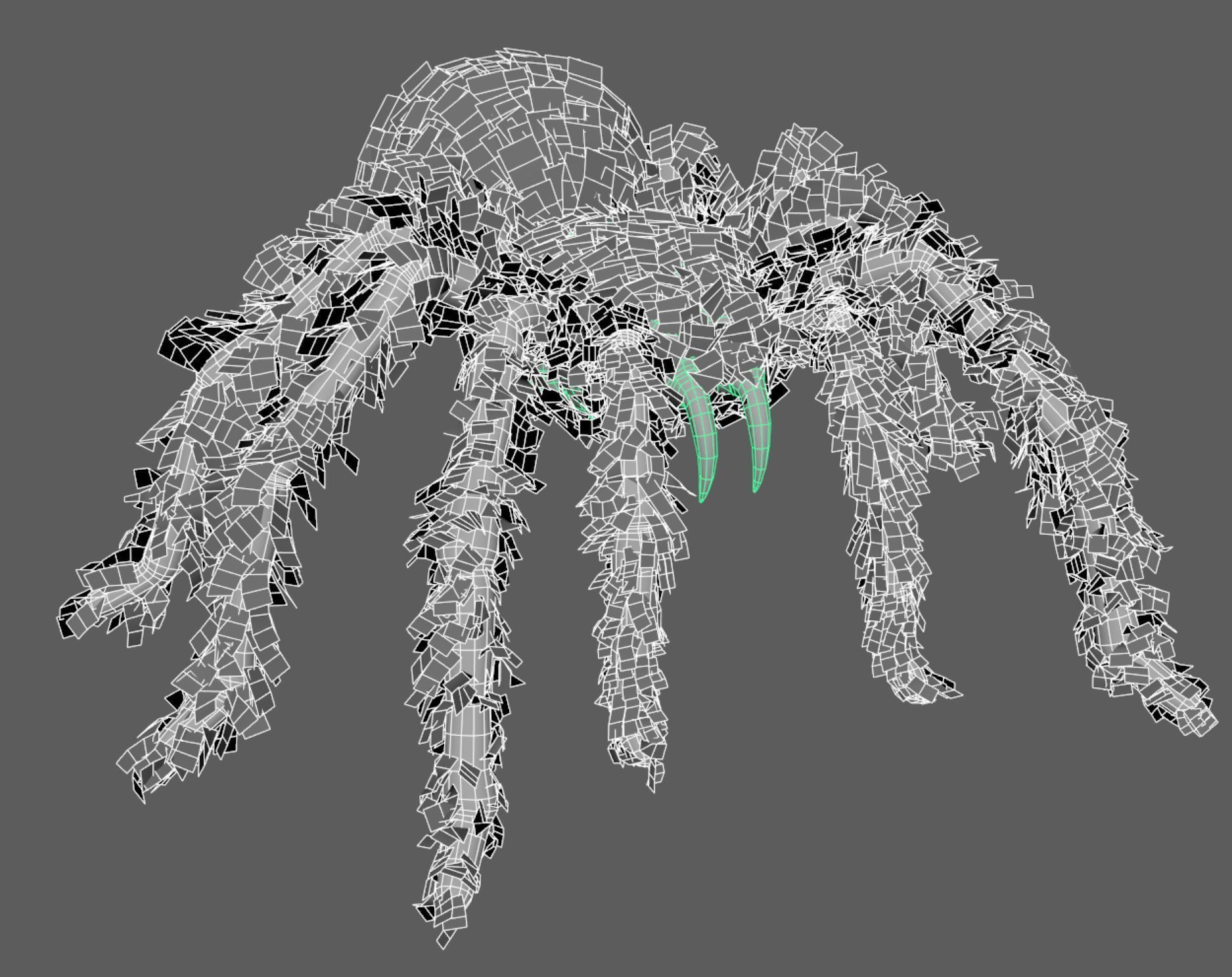 Spider - Tarantula with animations Low-poly 3D model_16