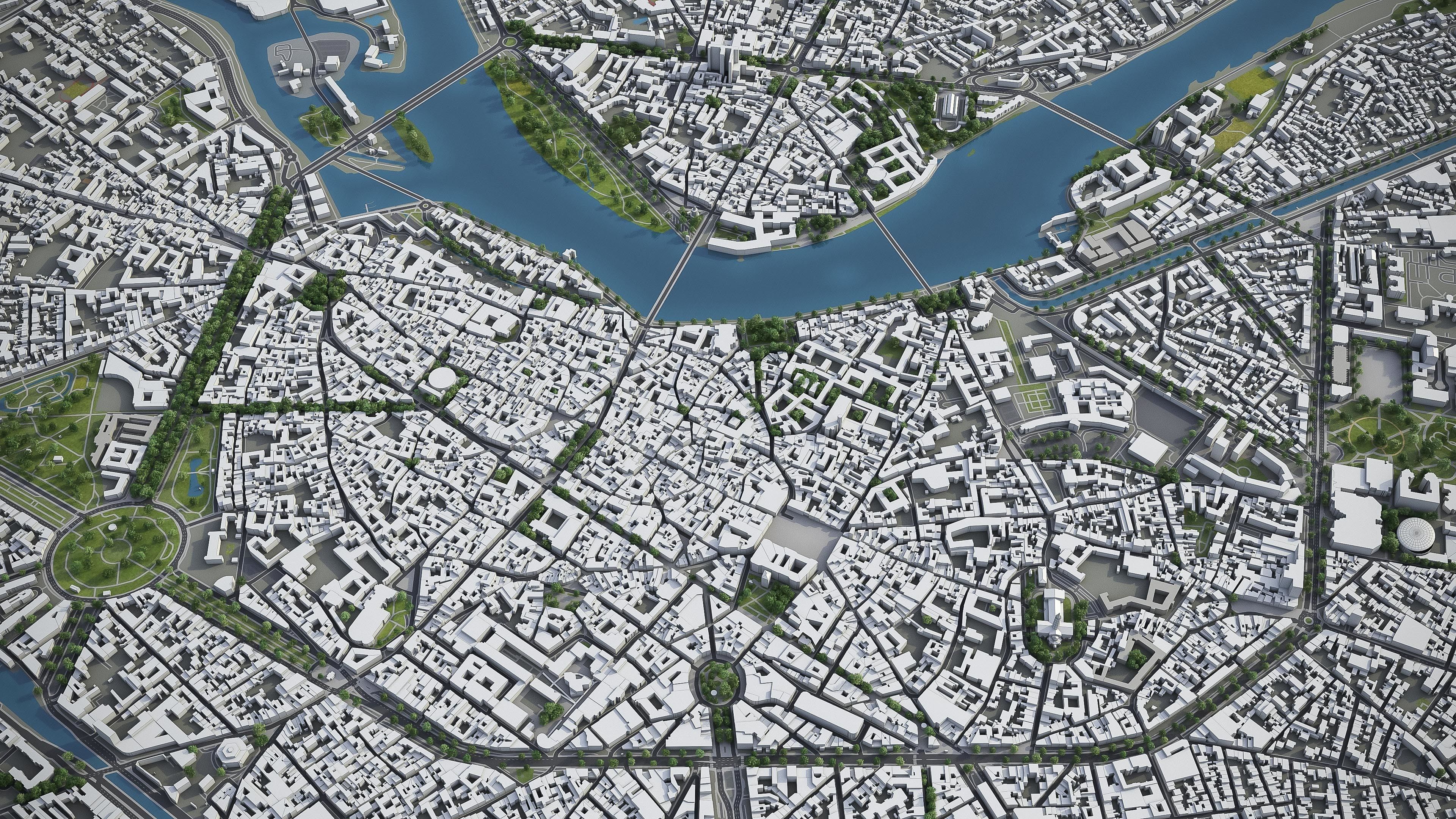 Toulouse Low-poly 3D model_7