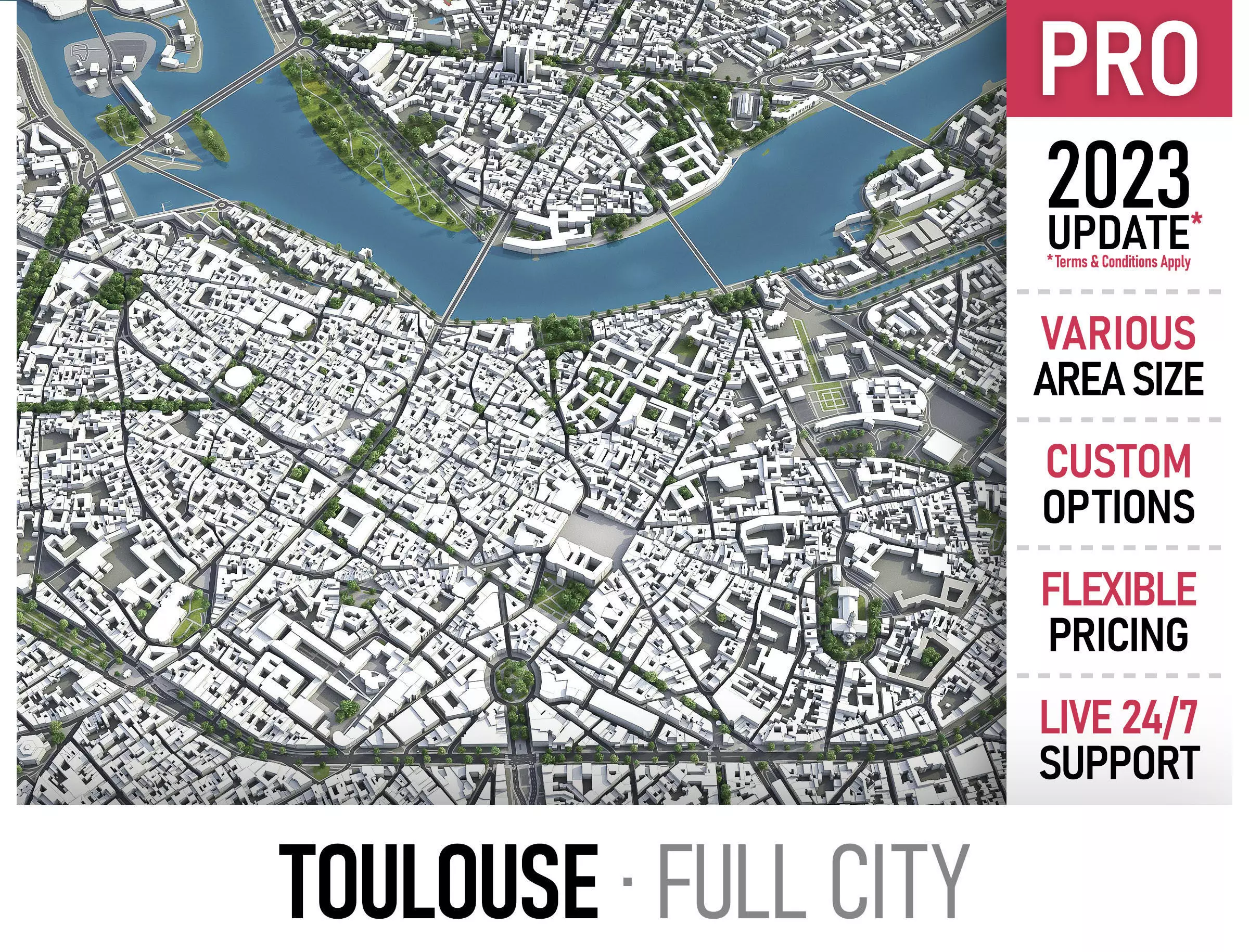 Toulouse Low-poly 3D model_0