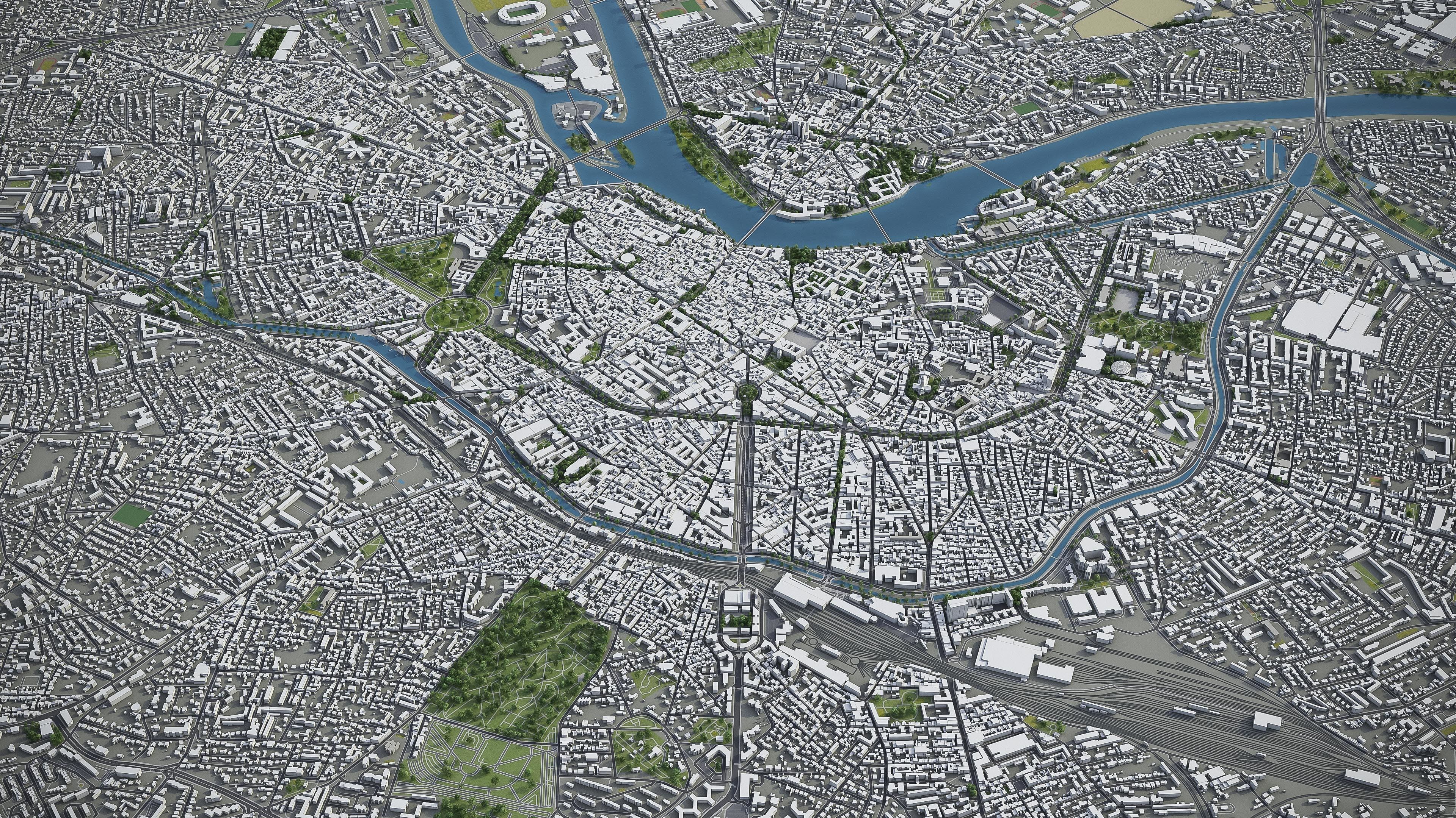 Toulouse Low-poly 3D model_6