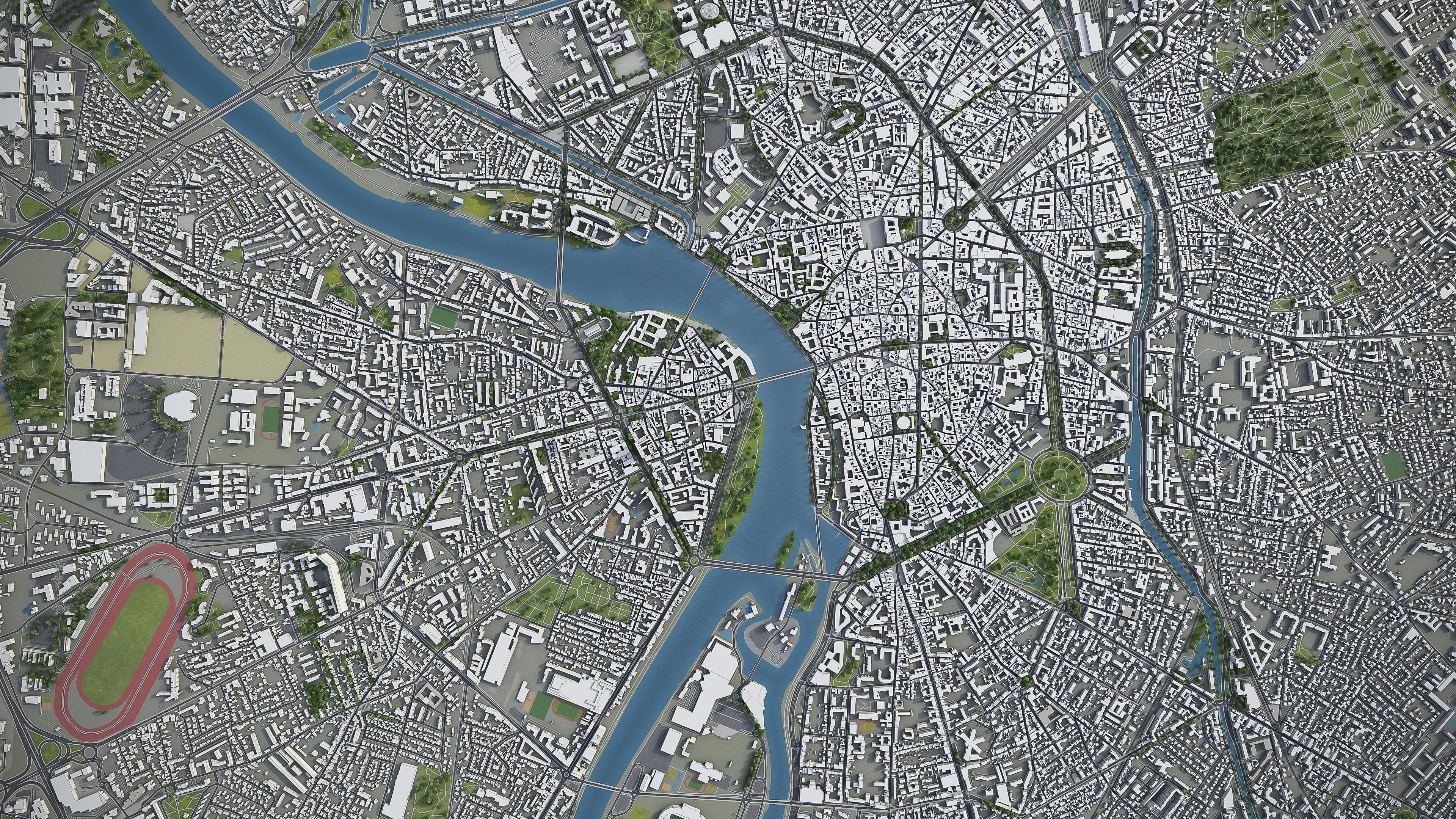 Toulouse Low-poly 3D model_8