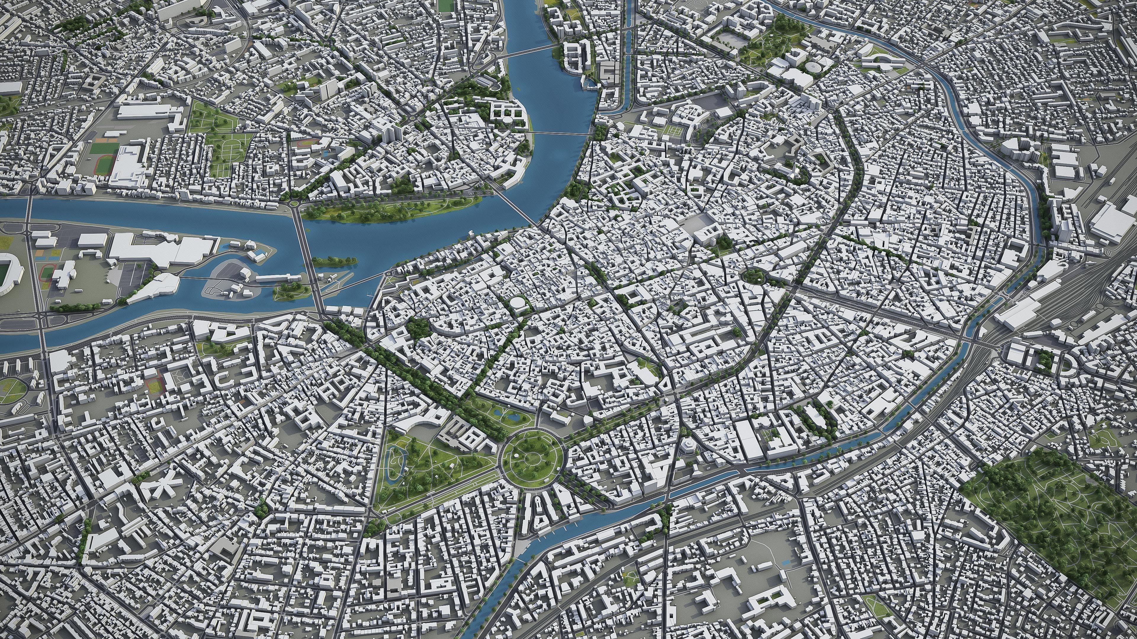 Toulouse Low-poly 3D model_3