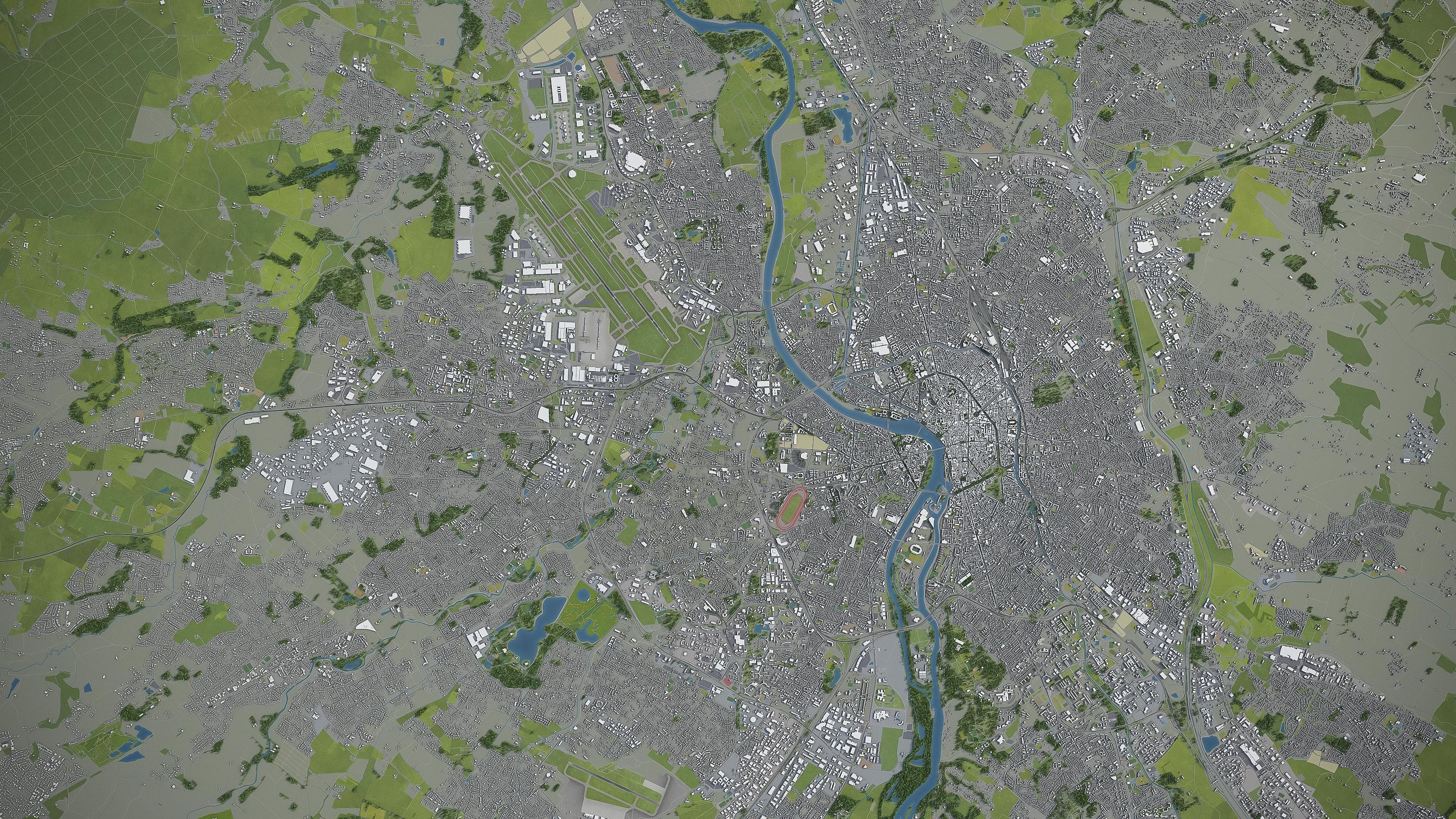 Toulouse Low-poly 3D model_9