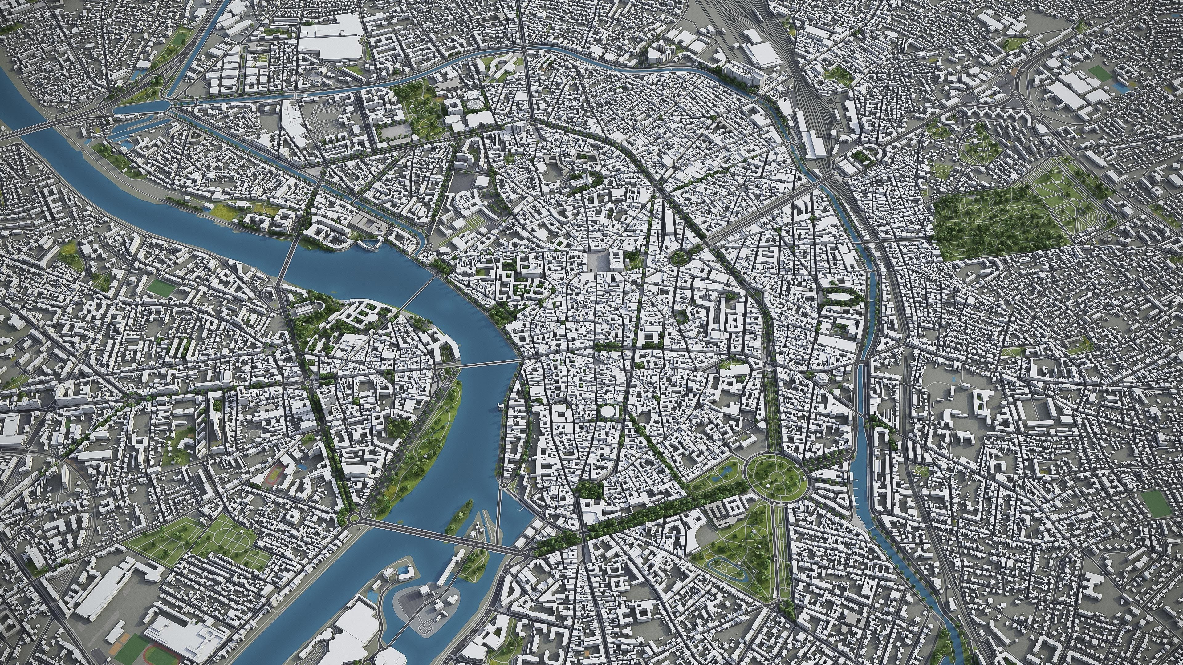 Toulouse Low-poly 3D model_2