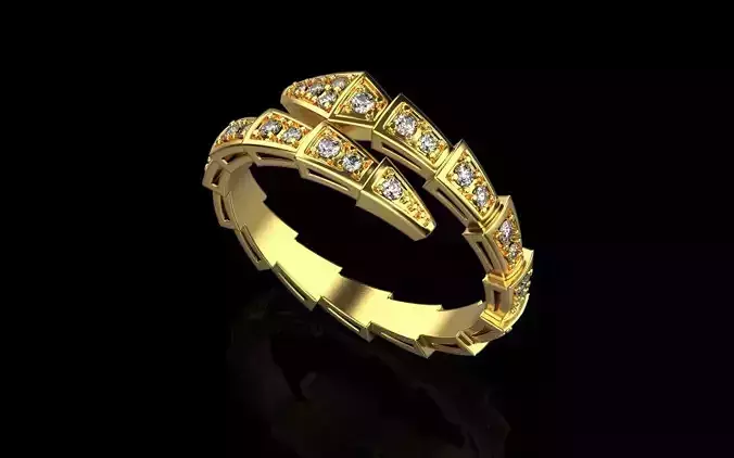 Bvlgari serpenti ring size 18 3D print model