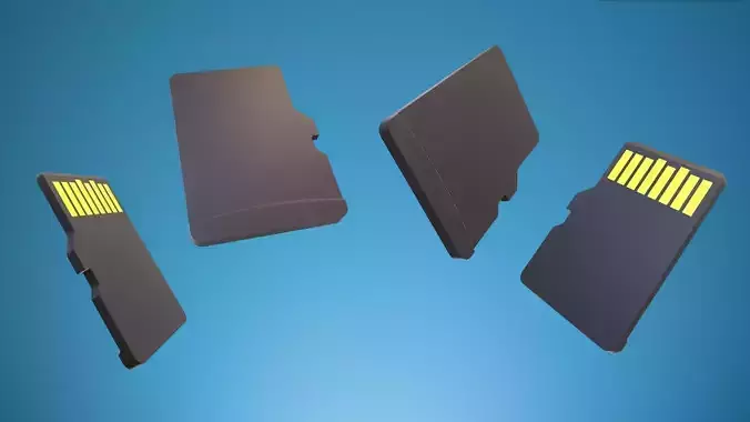 Micro SD MicroSD Card TF Card One to one Real Scale 3D model