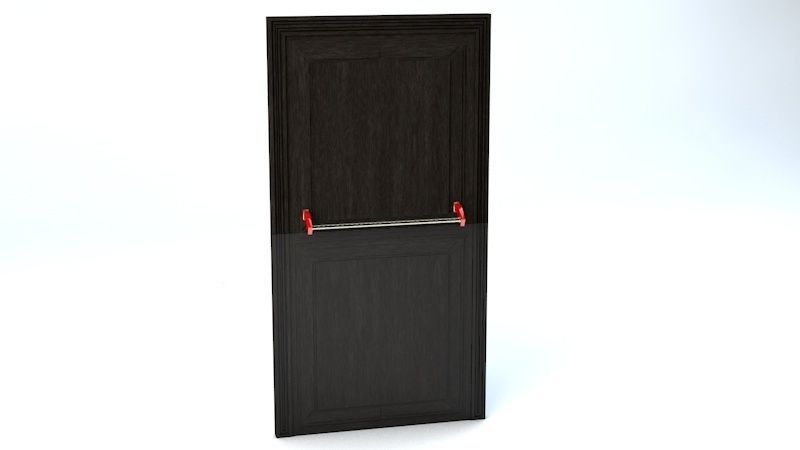 Hotel Emergency Exit Door Low-poly 3D model_1