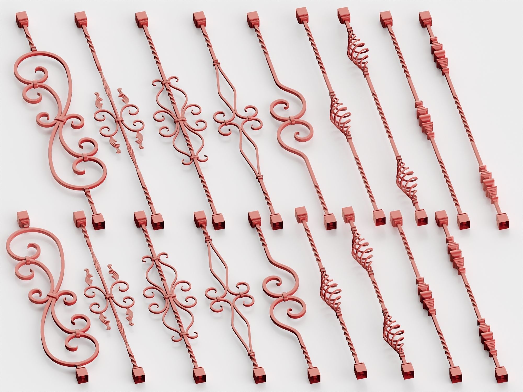 Wrought Iron Pack No1 3D model_14