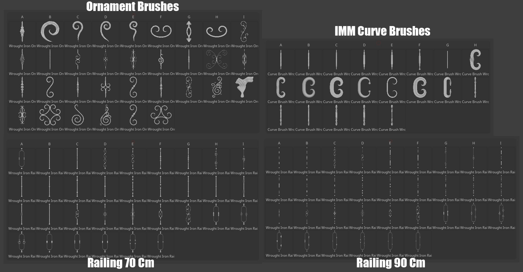 Wrought Iron Pack No1 3D model_1