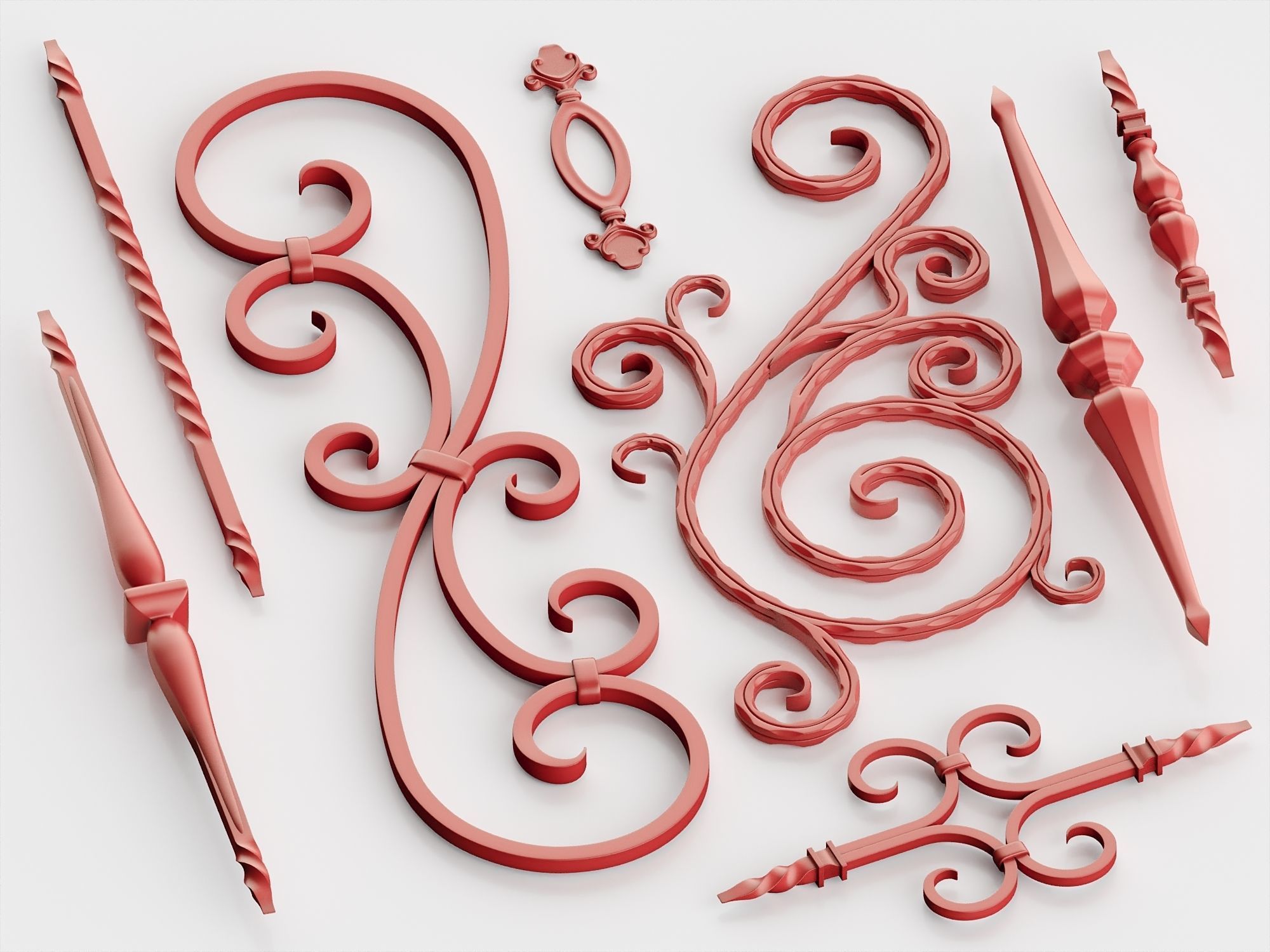 Wrought Iron Pack No1 3D model_10