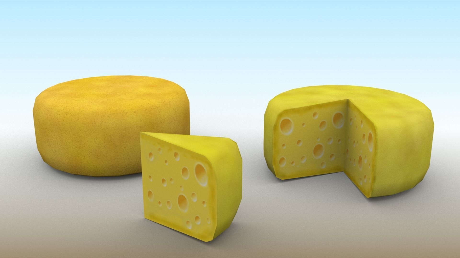Cheese - Free low-poly 3D model_0