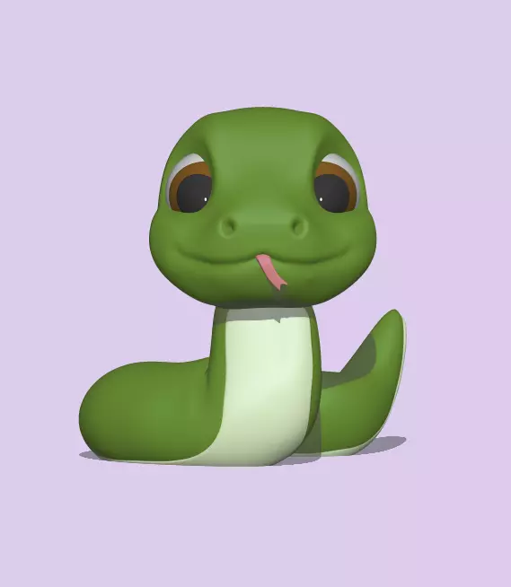 Cute Snake  3D print model_0