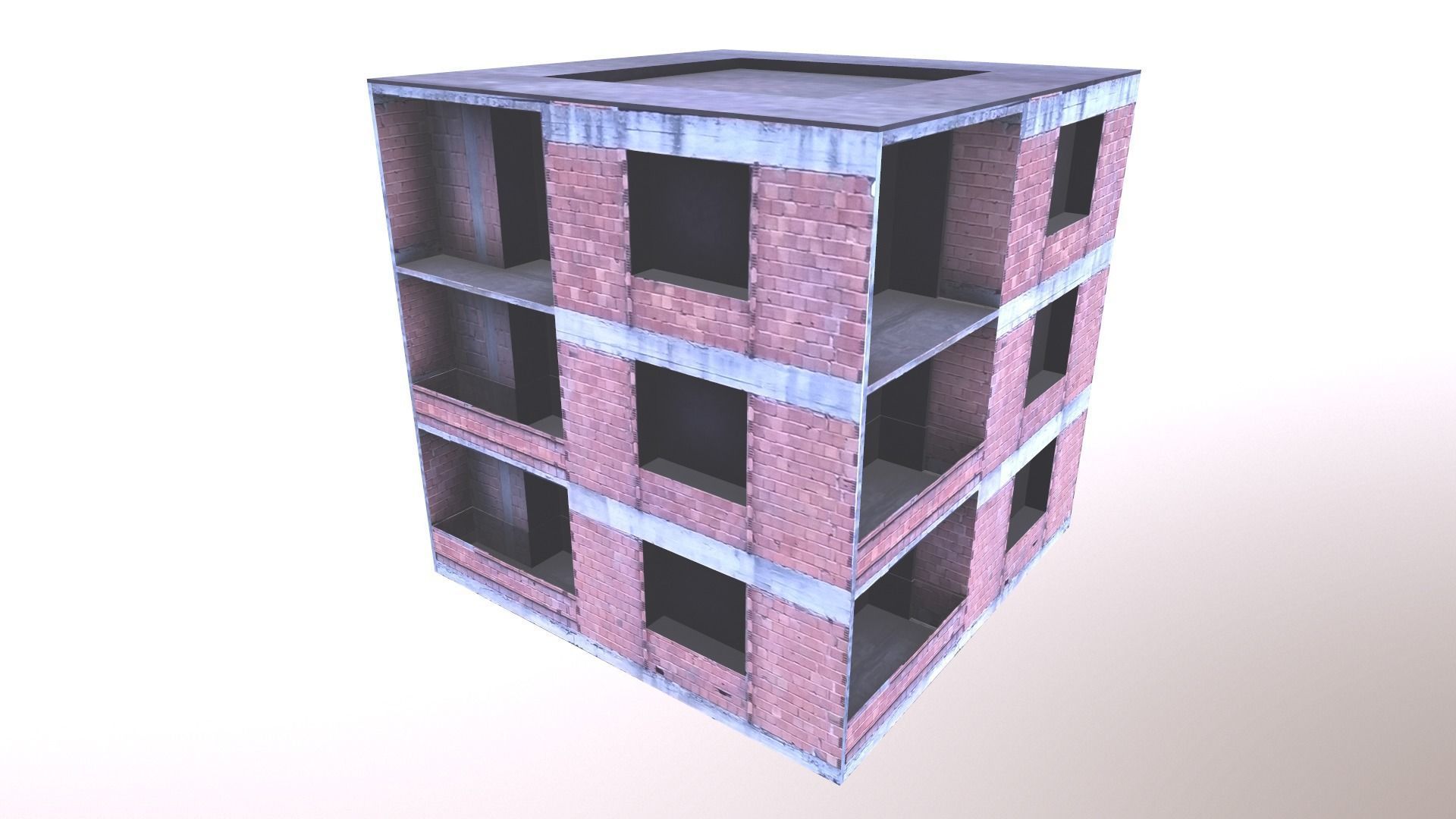 Architectural Building-8 Low-poly 3D model_24