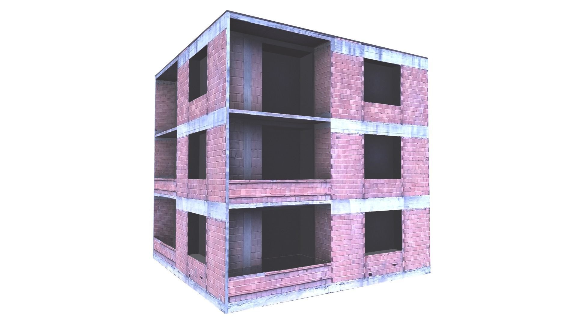 Architectural Building-8 Low-poly 3D model_20