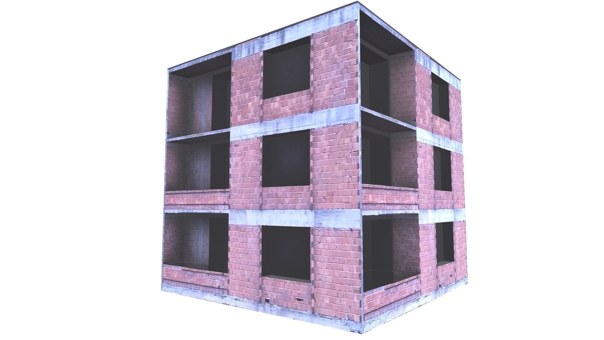 Architectural Building-8 Low-poly 3D model_9