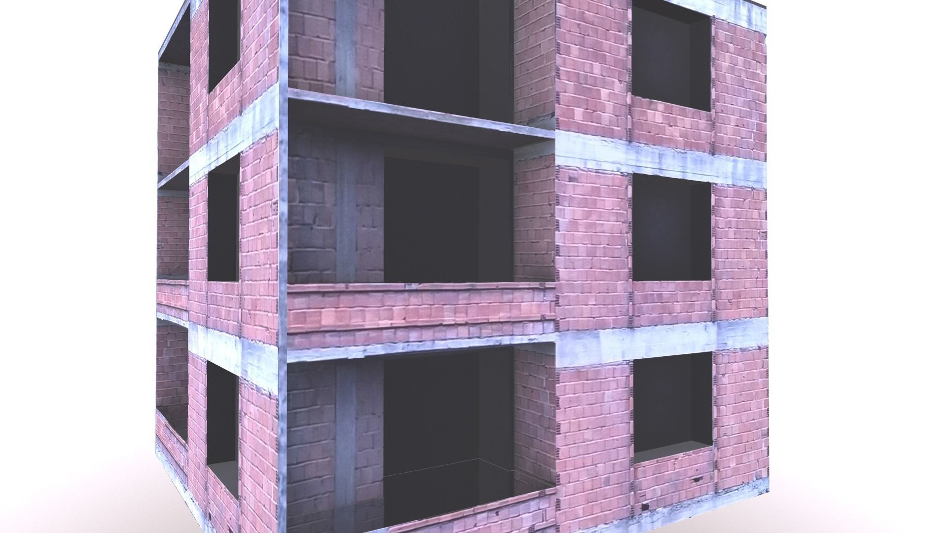 Architectural Building-8 Low-poly 3D model_18