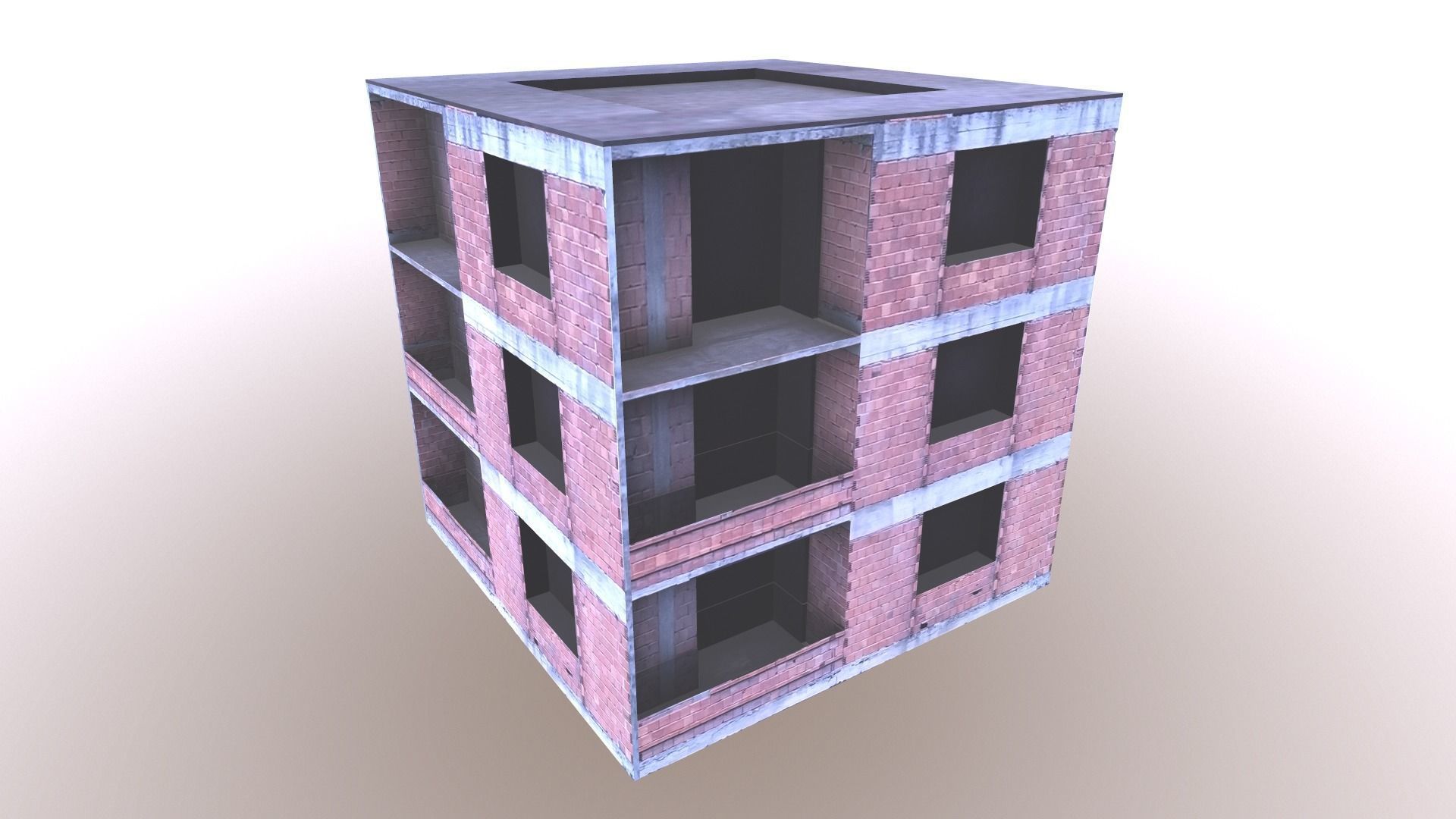 Architectural Building-8 Low-poly 3D model_23