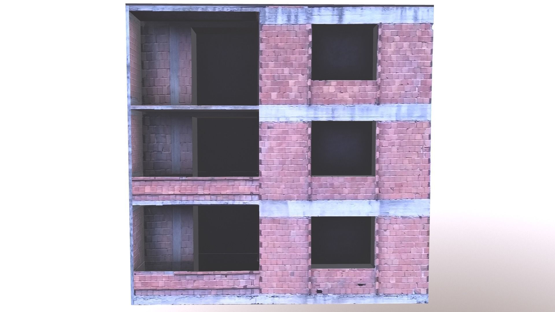 Architectural Building-8 Low-poly 3D model_6