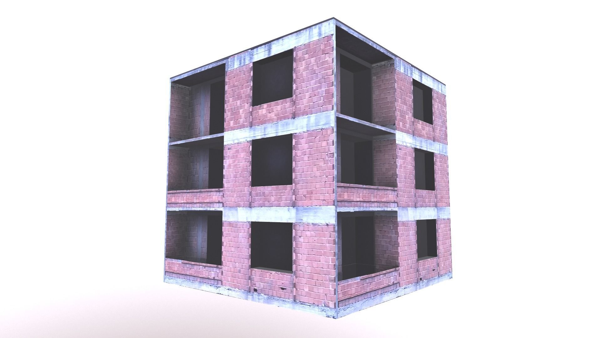 Architectural Building-8 Low-poly 3D model_10