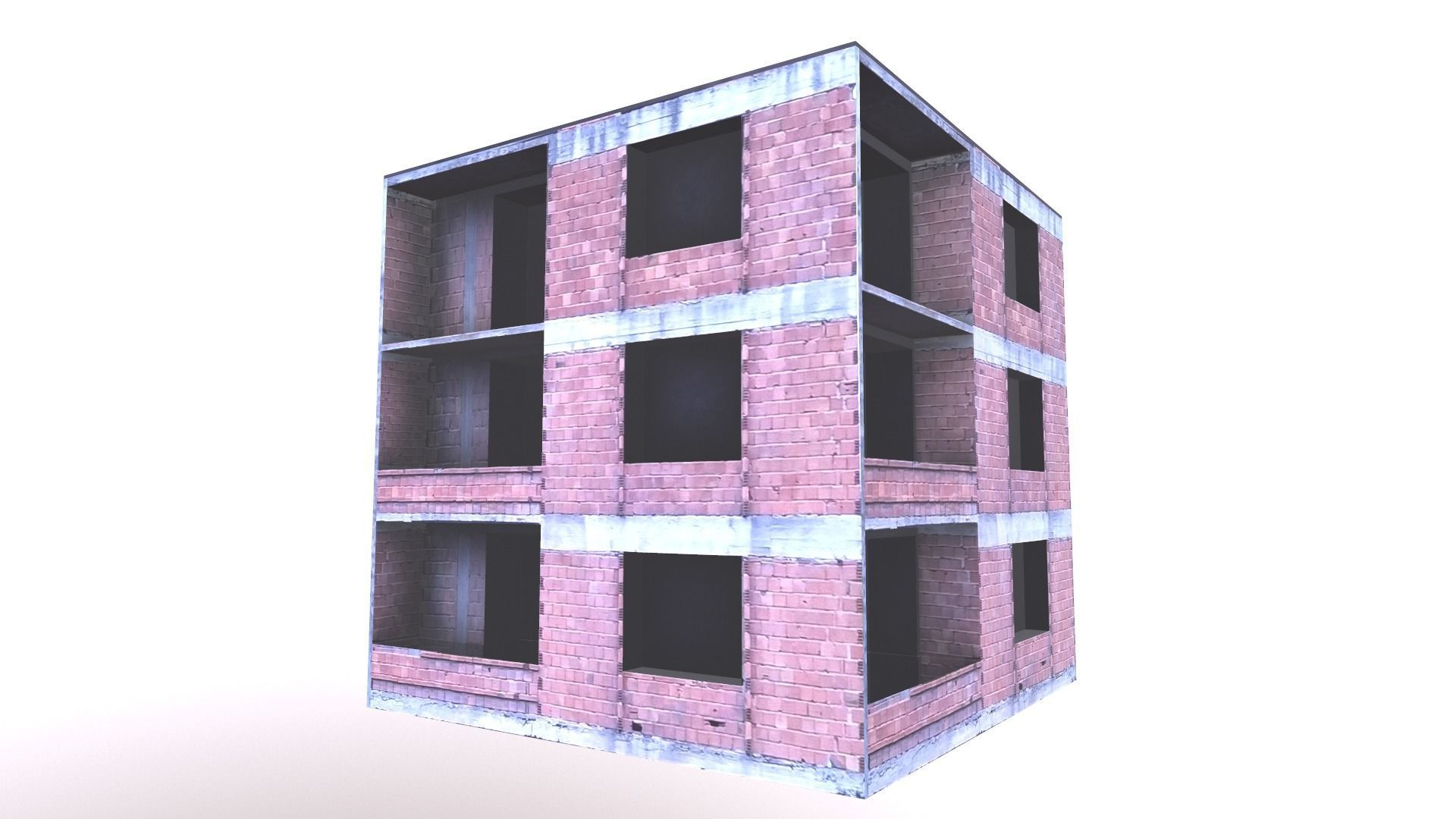 Architectural Building-8 Low-poly 3D model_13