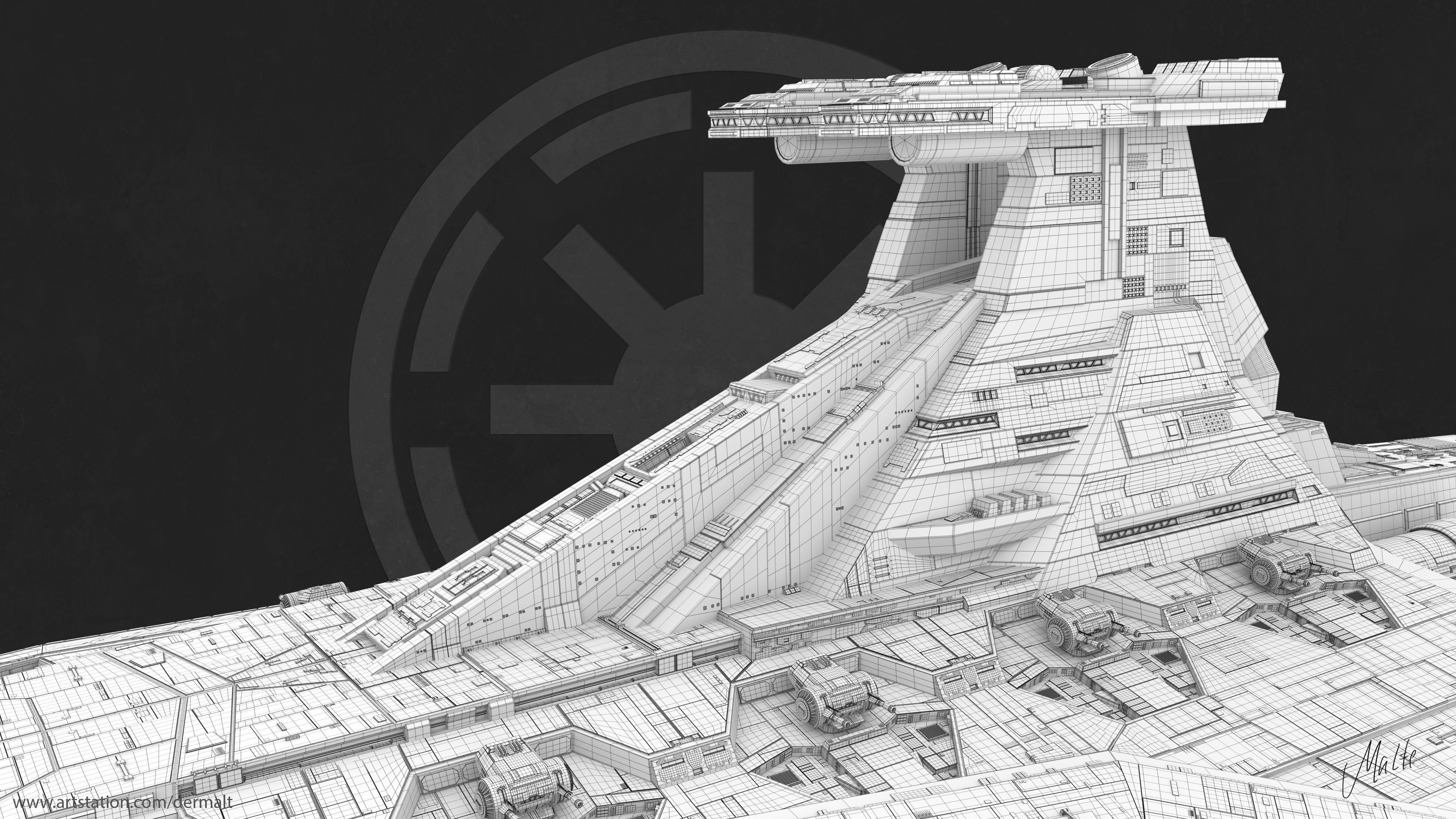 Venator-class Star Destroyer Free 3D model_10