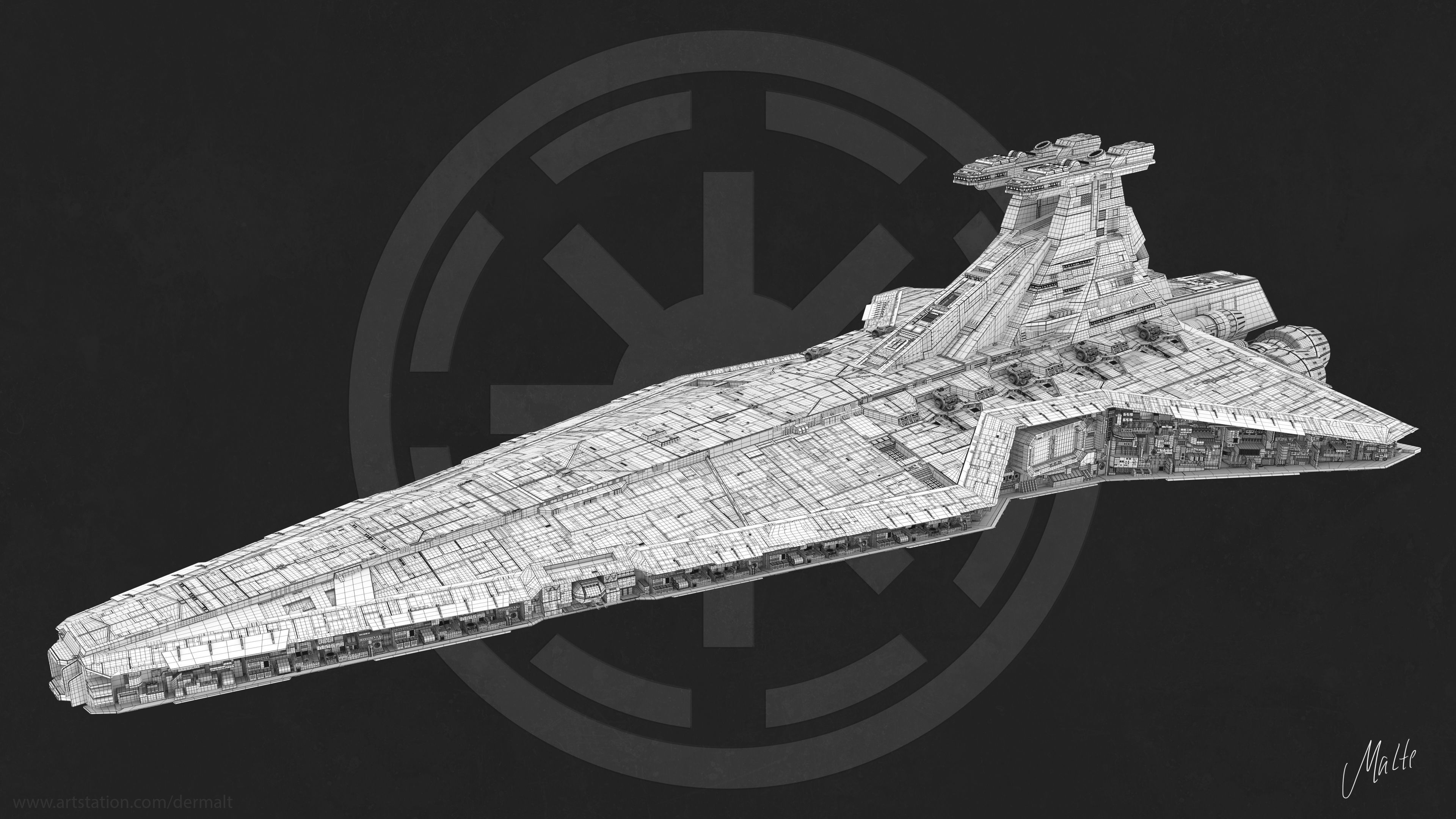 Venator-class Star Destroyer Free 3D model_2