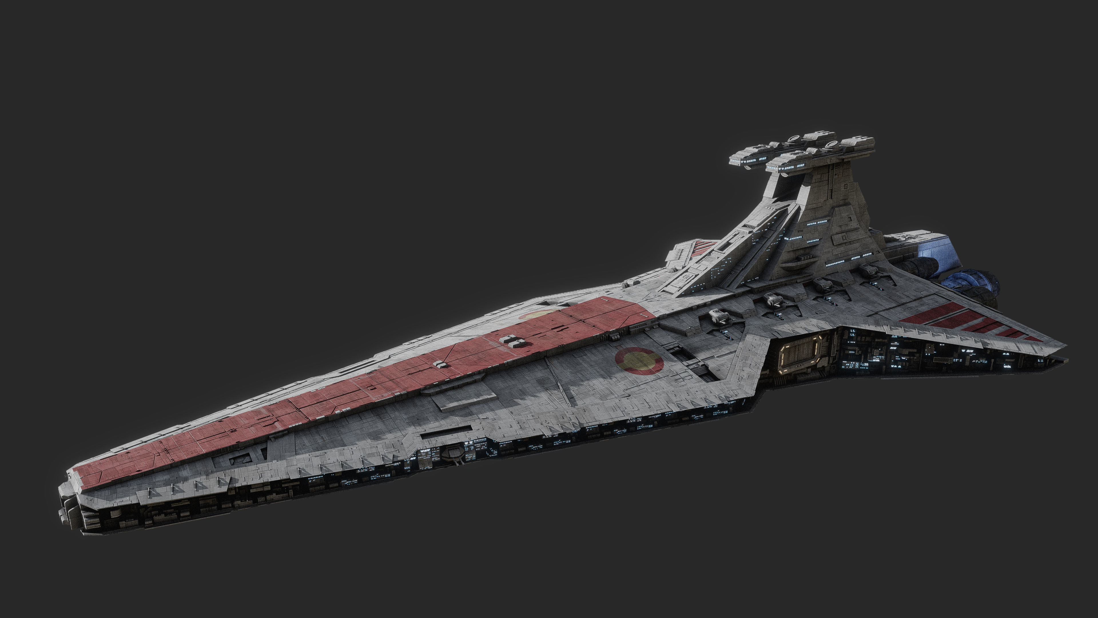 Venator-class Star Destroyer Free 3D model_8