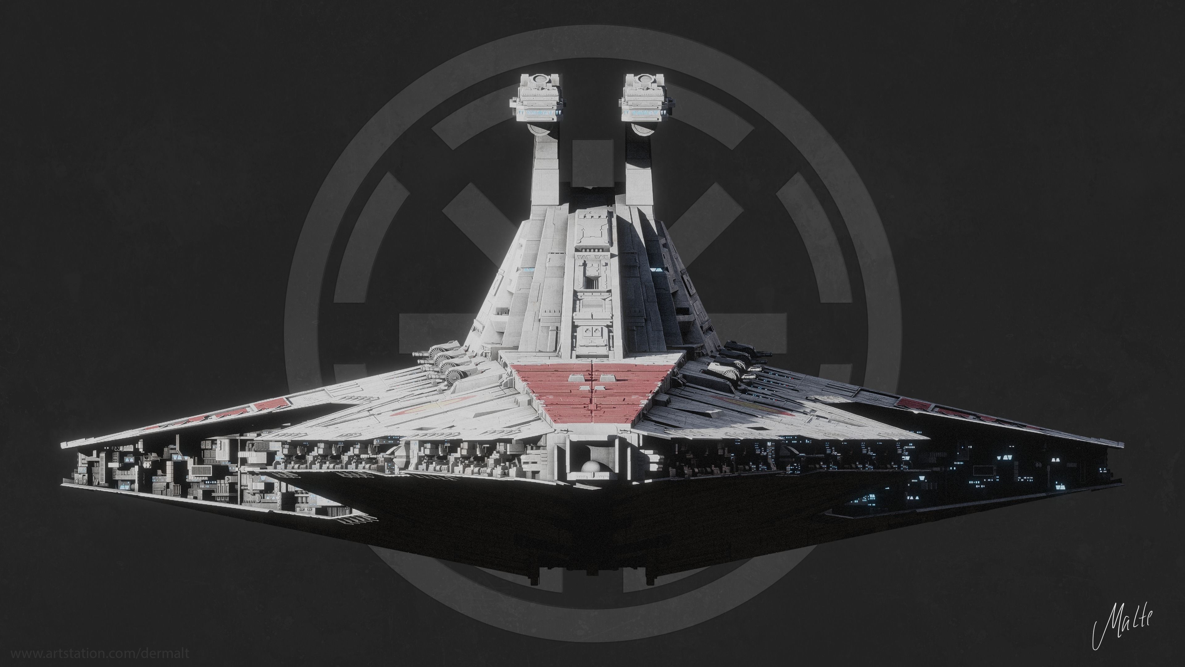 Venator-class Star Destroyer Free 3D model_6