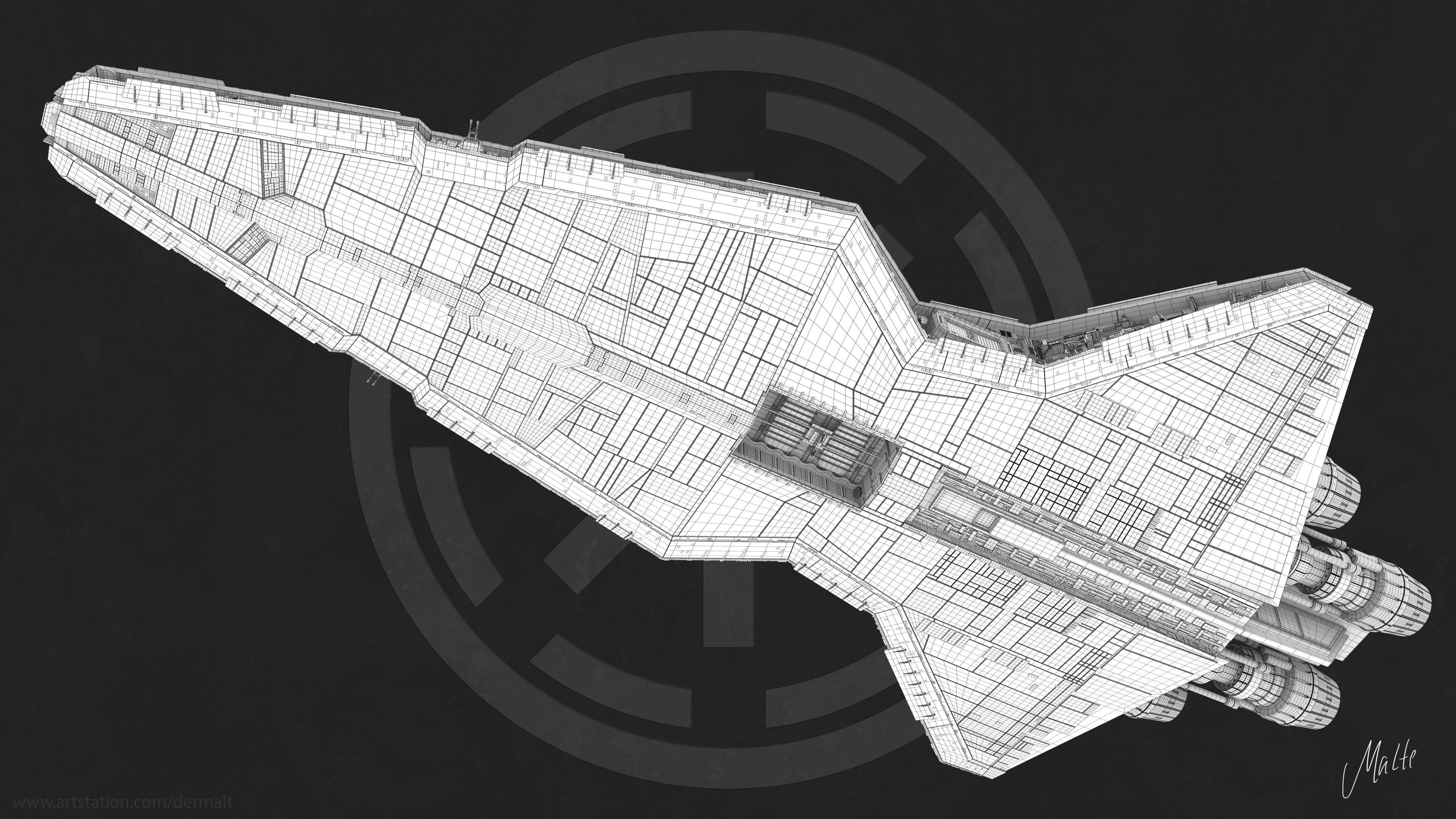 Venator-class Star Destroyer Free 3D model_16