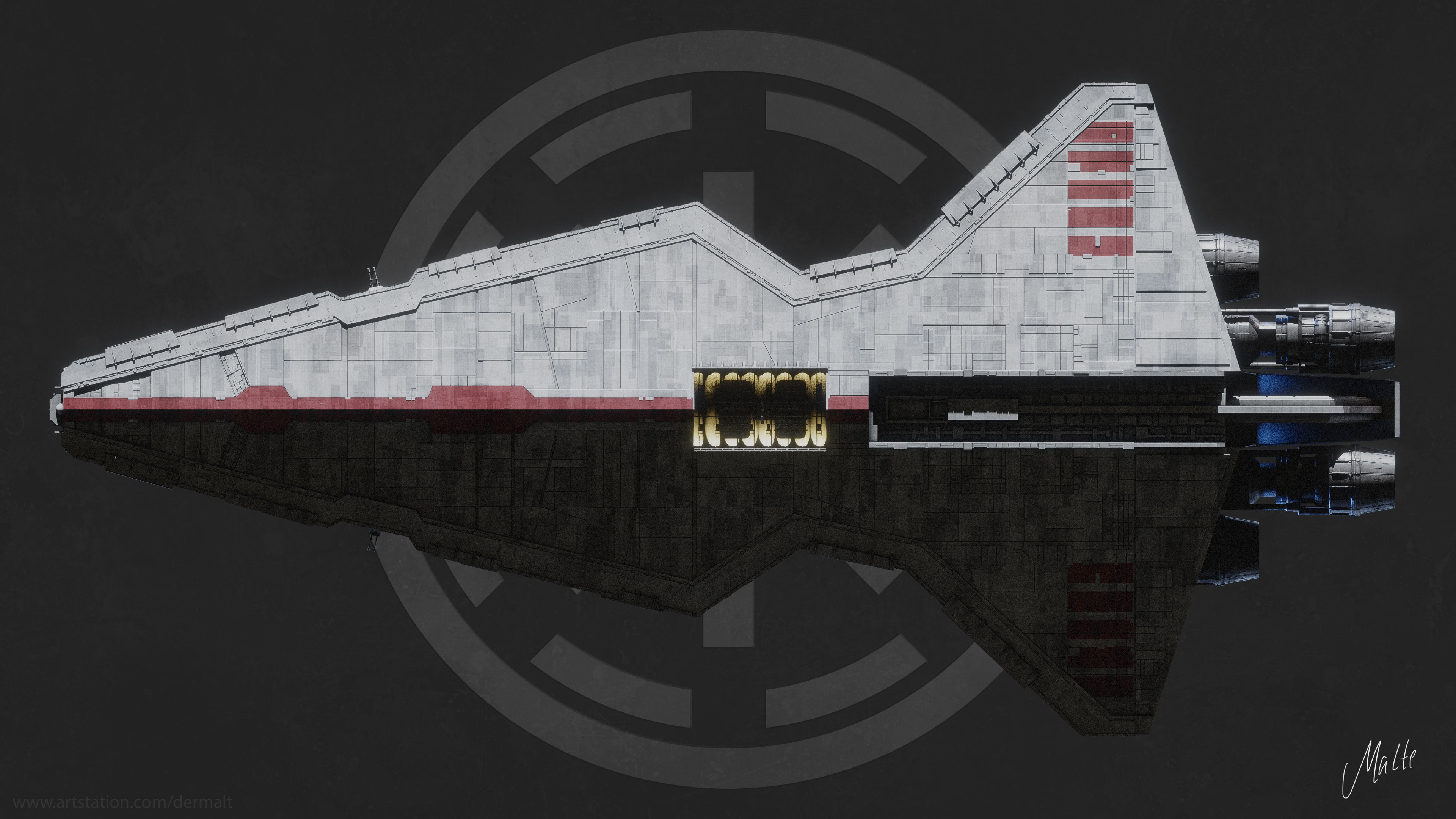 Venator-class Star Destroyer Free 3D model_7