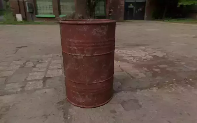  Realistic Old Oil Barrel