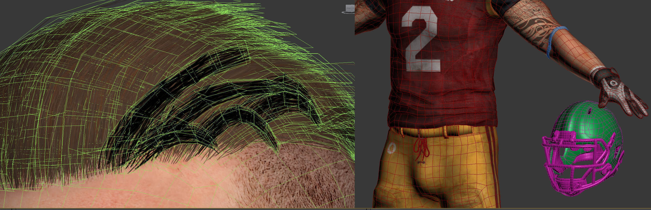 American Football Player High Details 3D model_7