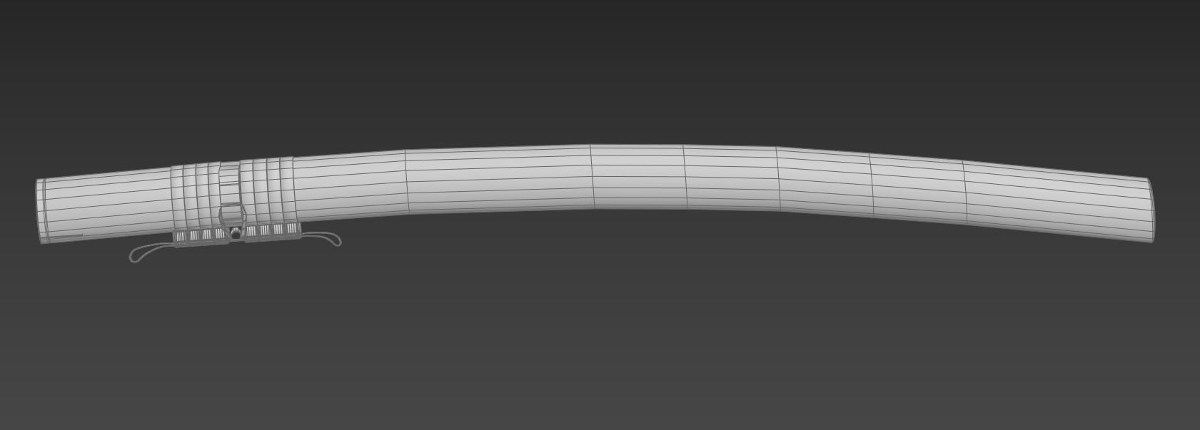 Damascus Steel Katana  Low-poly 3D model_12