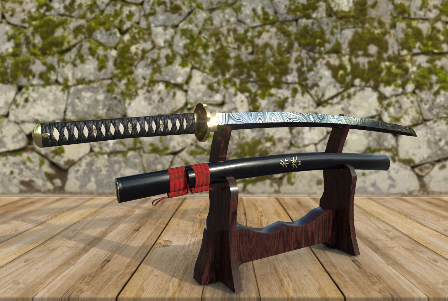 Damascus Steel Katana