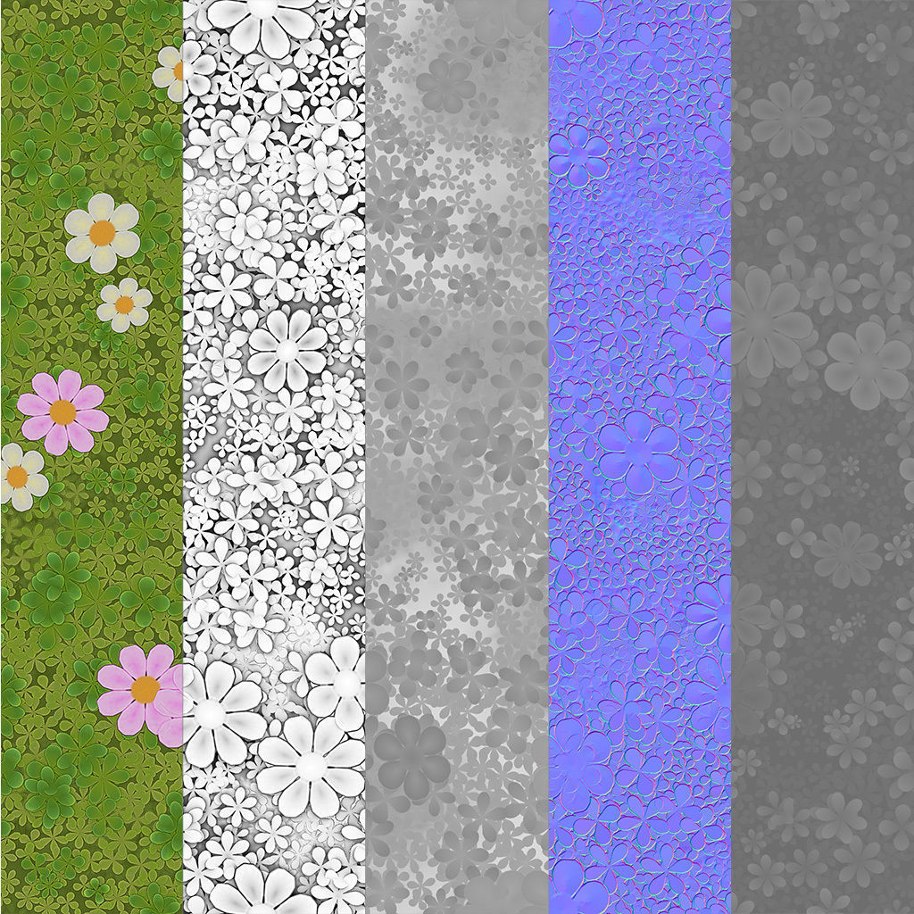 Stylized clover field Texture_4