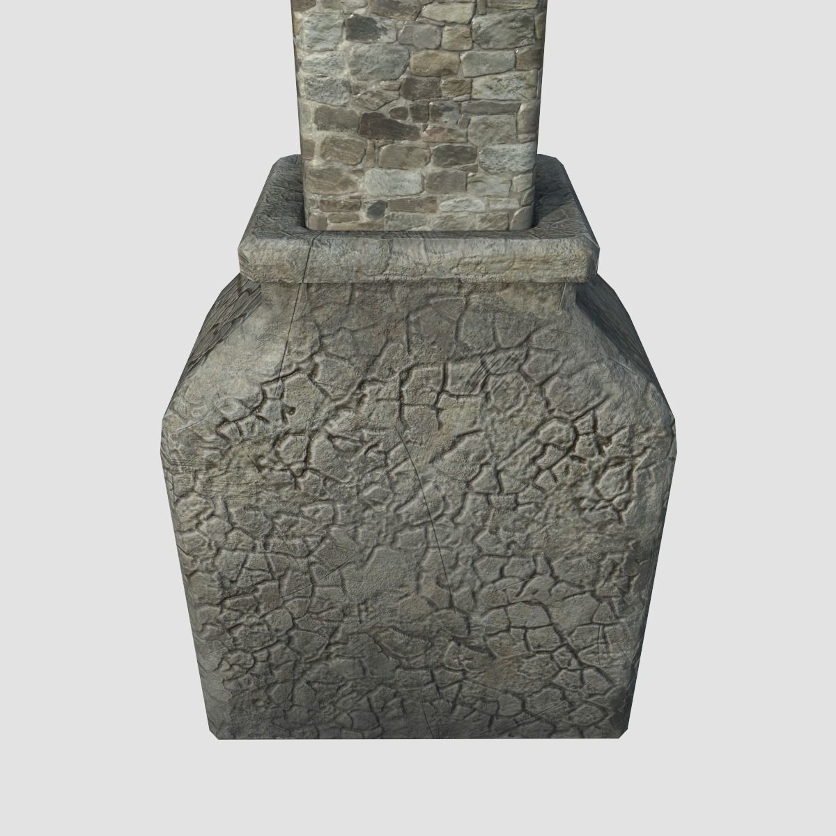 Medieval Fireplace Low-poly 3D model_5