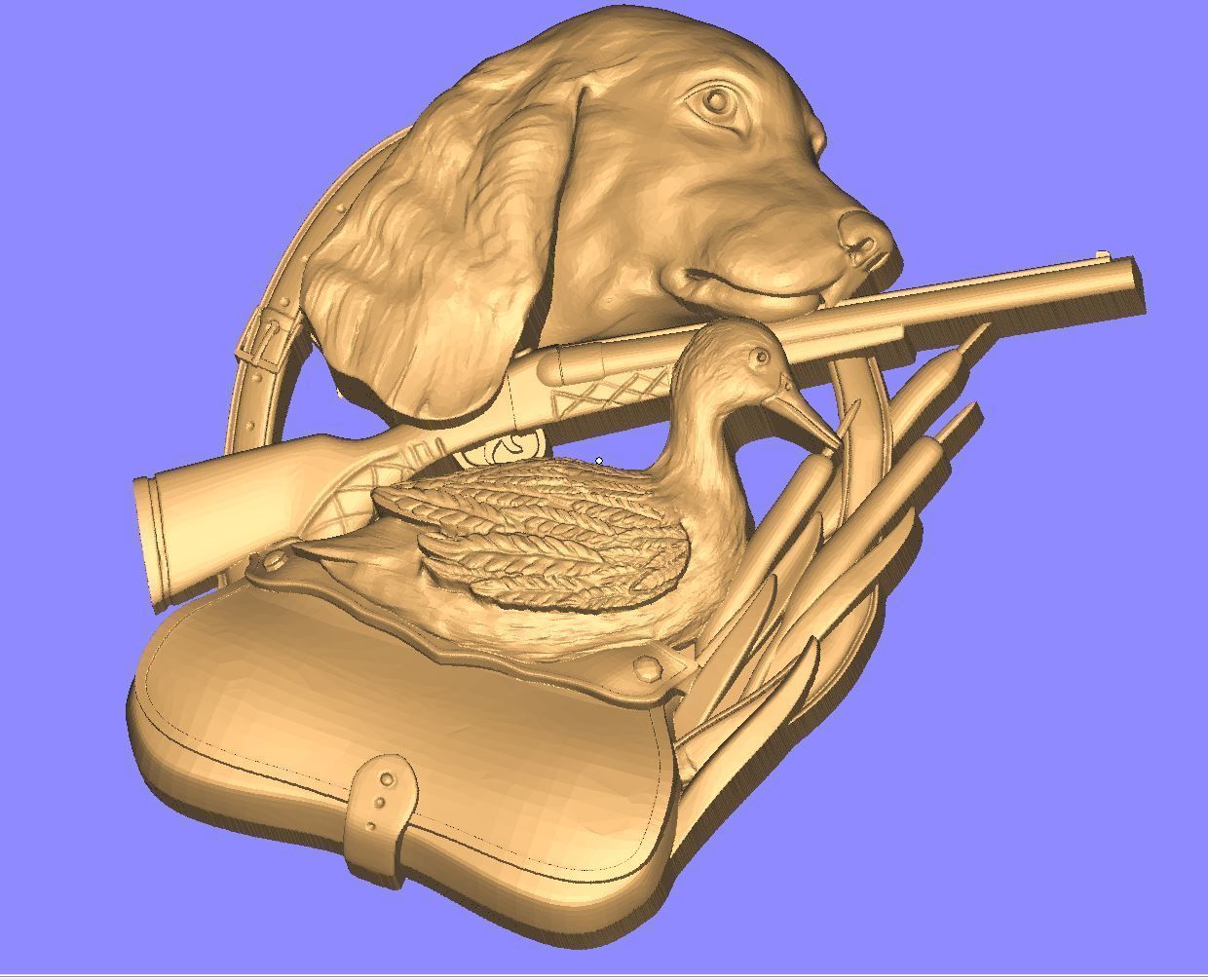 hunter  duck badge  cnc 3d print 3D print model_4