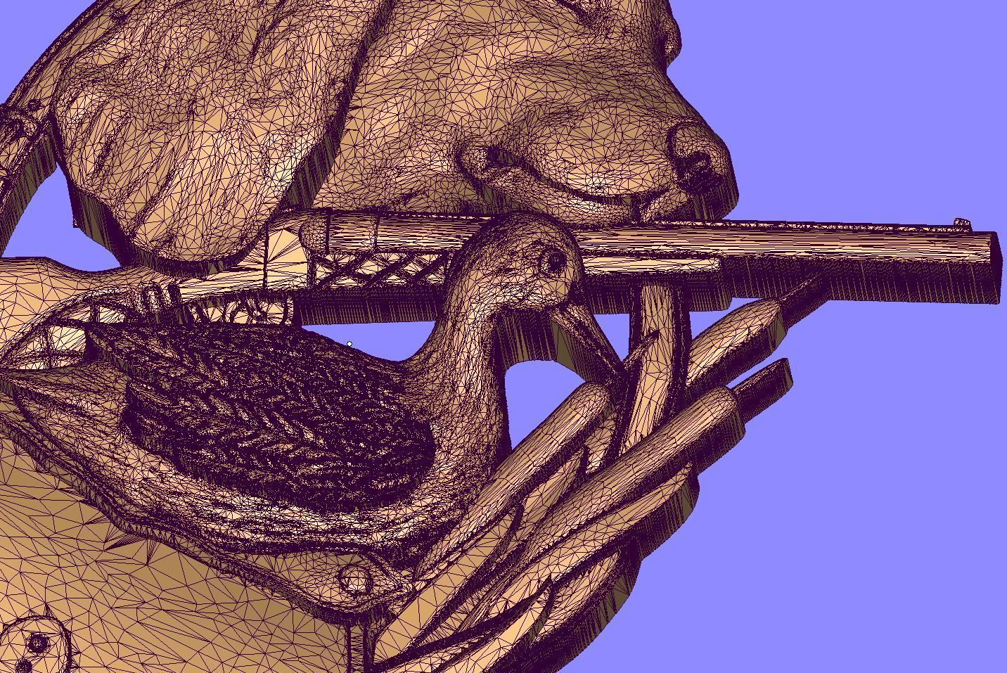 hunter  duck badge  cnc 3d print 3D print model_6