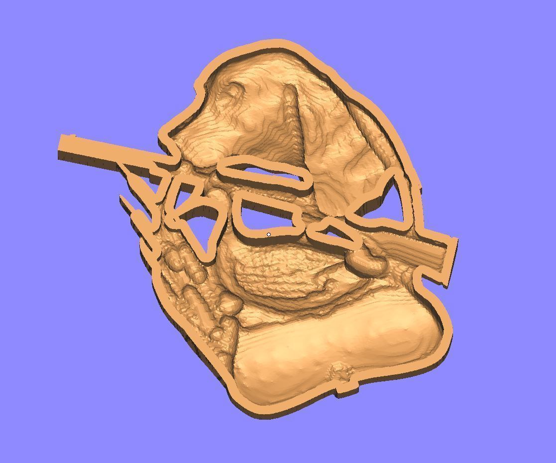 hunter  duck badge  cnc 3d print 3D print model_2