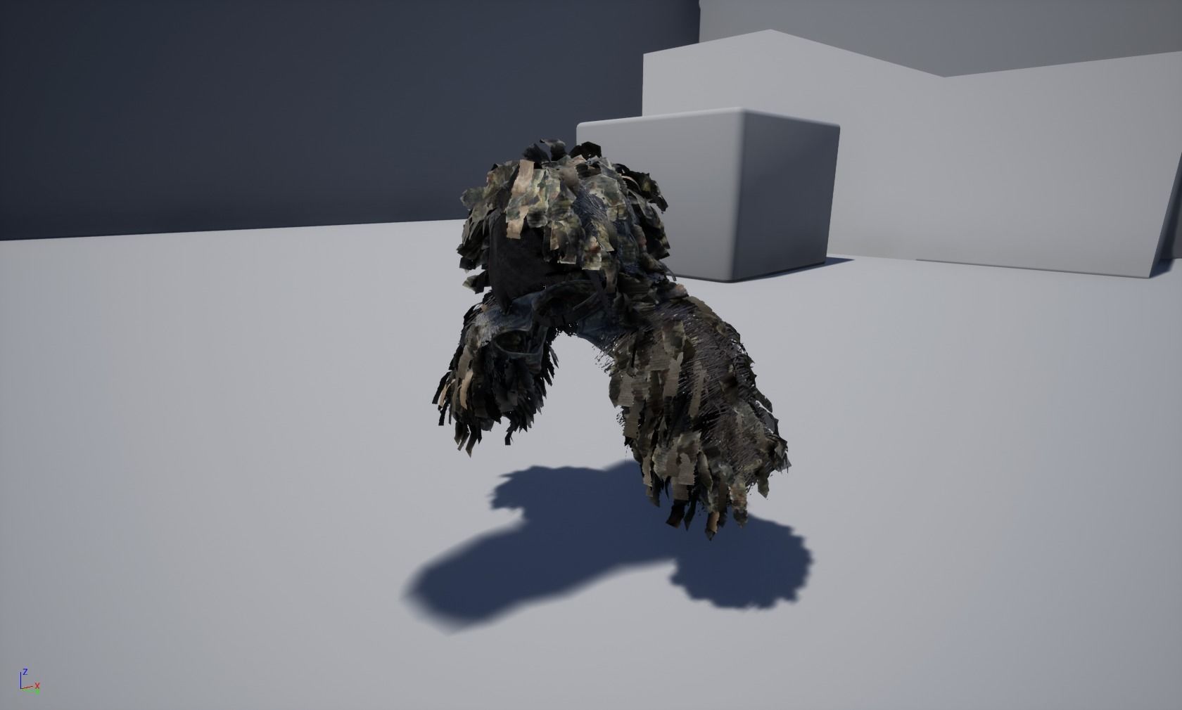 Viper  2 Ghillie hood Low-poly 3D model_12