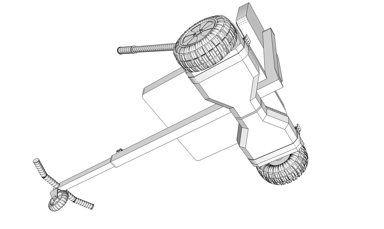 Hoverboard And Cart 3D model_15