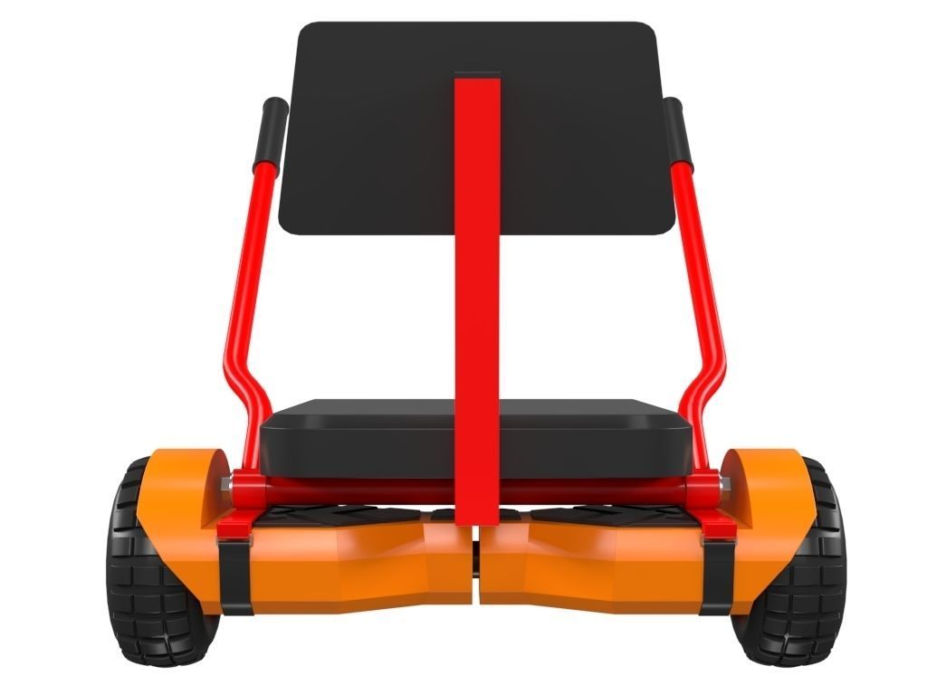 Hoverboard And Cart 3D model_6