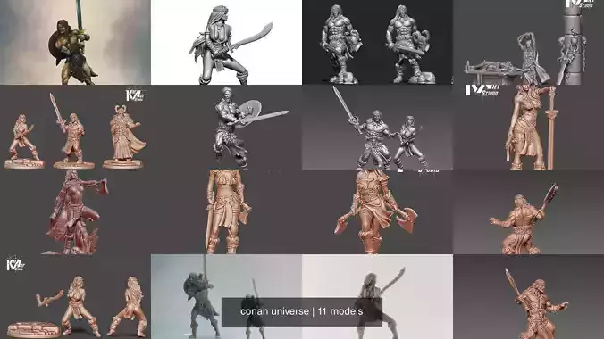 conan universe 3D Model Collection
