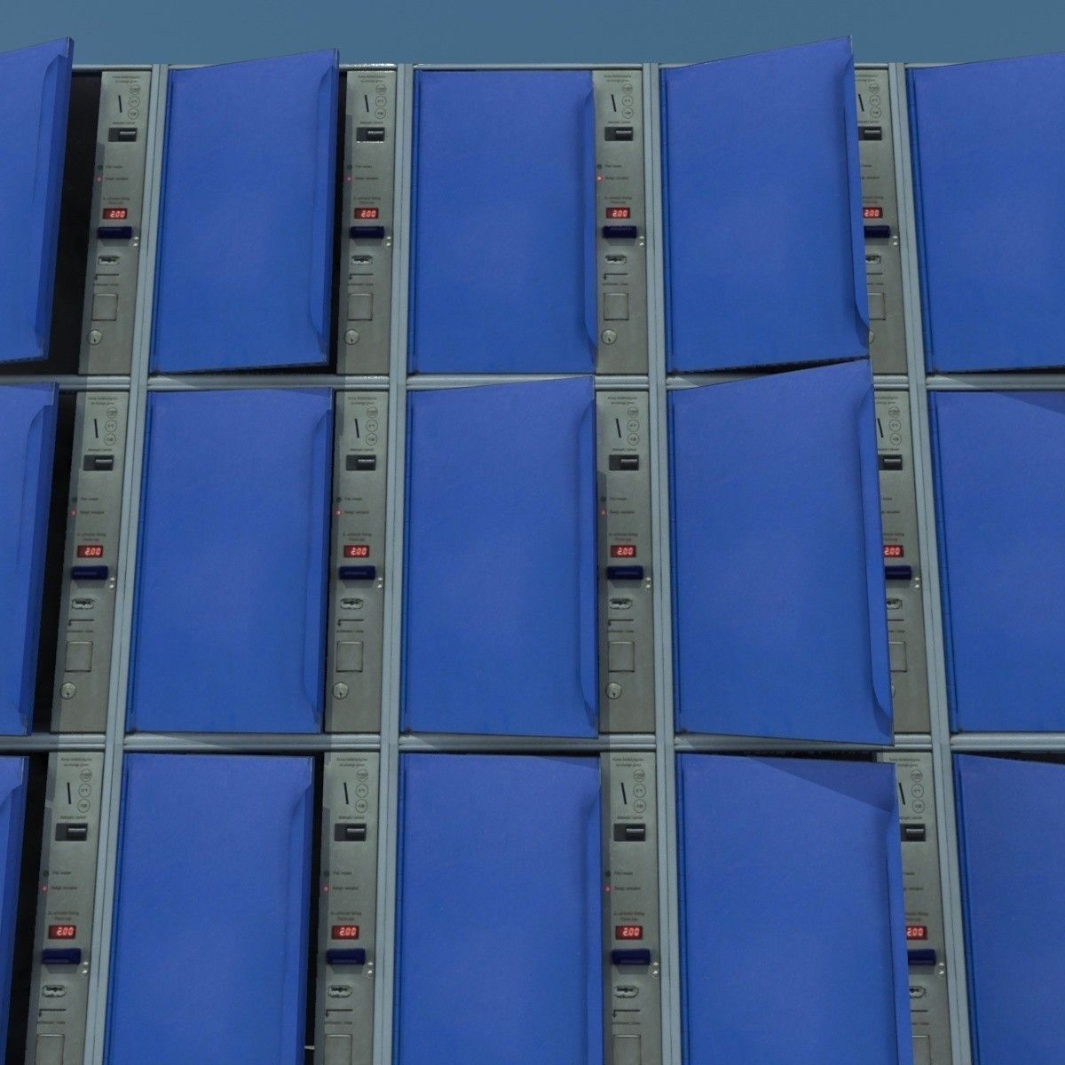 Metal storage Low-poly 3D model_2