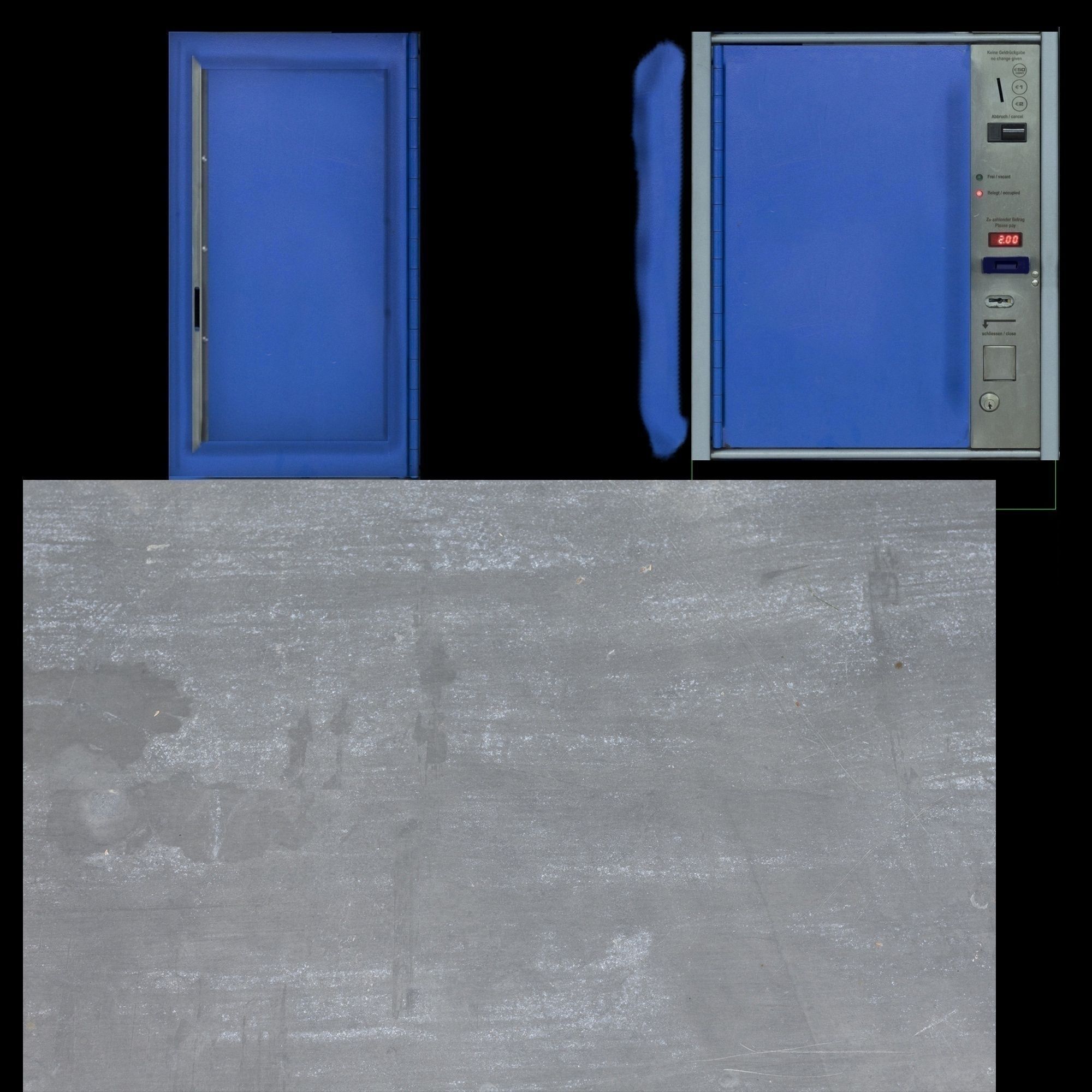 Metal storage Low-poly 3D model_5