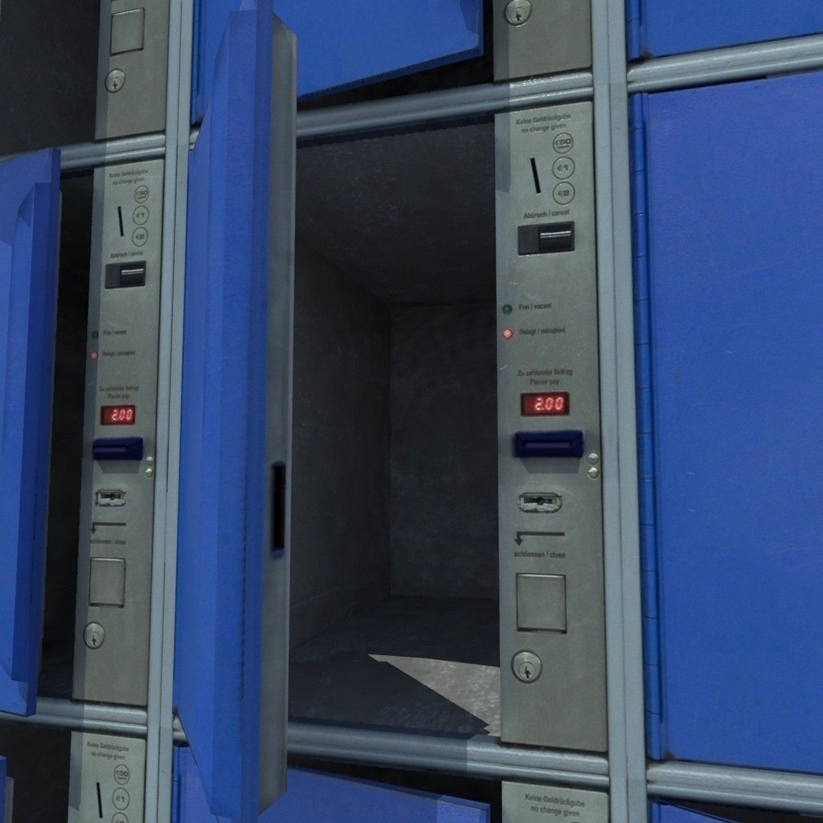 Metal storage Low-poly 3D model_9