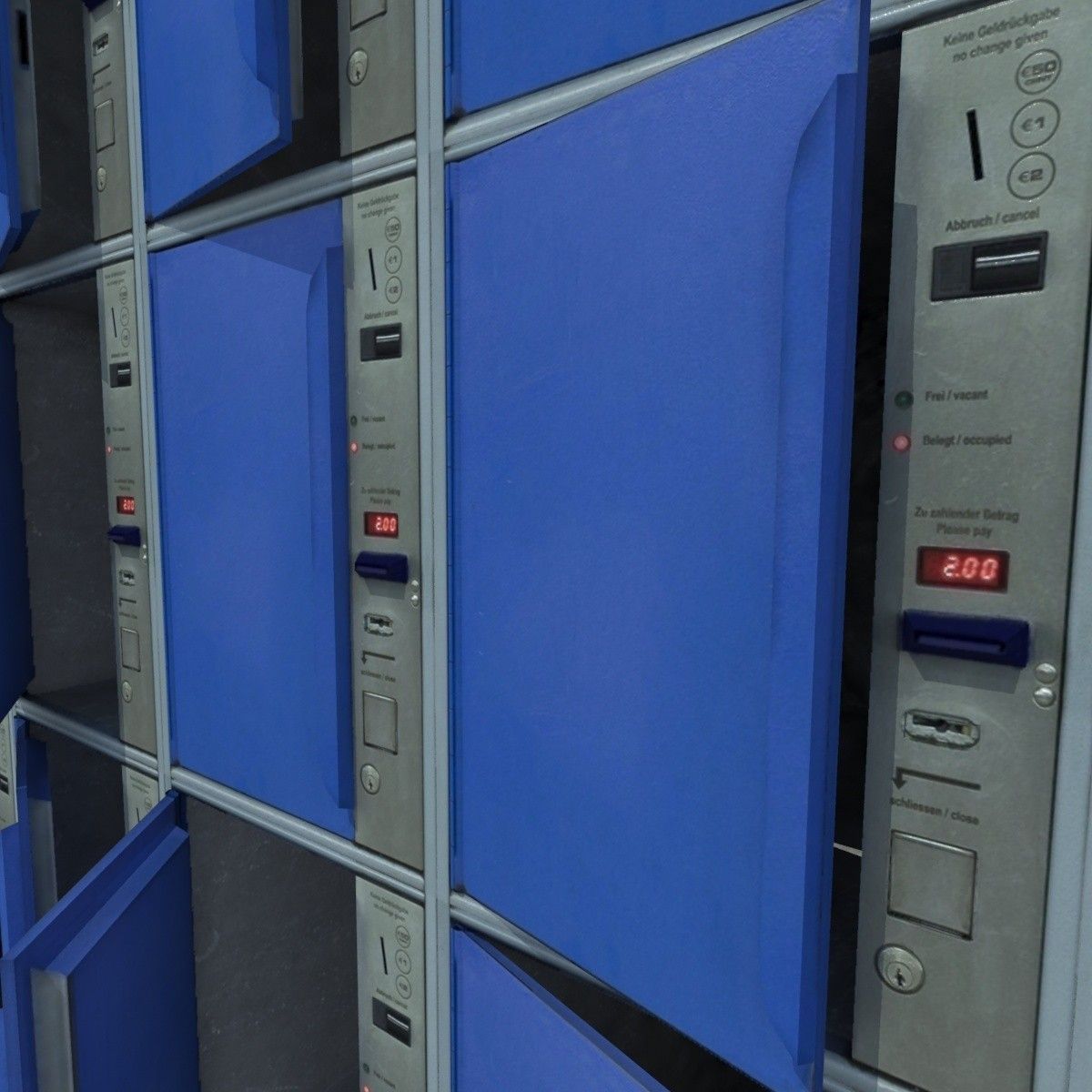 Metal storage Low-poly 3D model_3