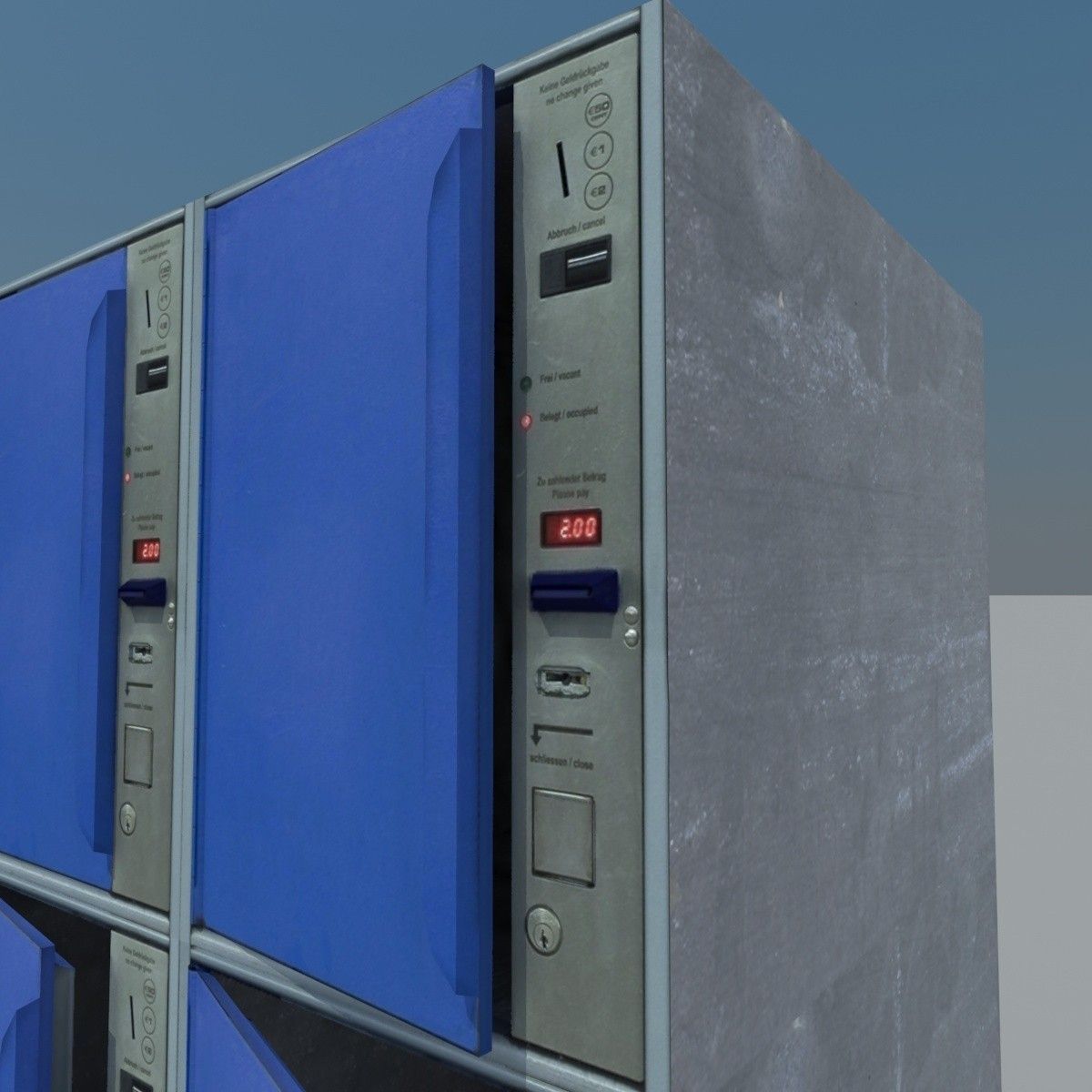 Metal storage Low-poly 3D model_7