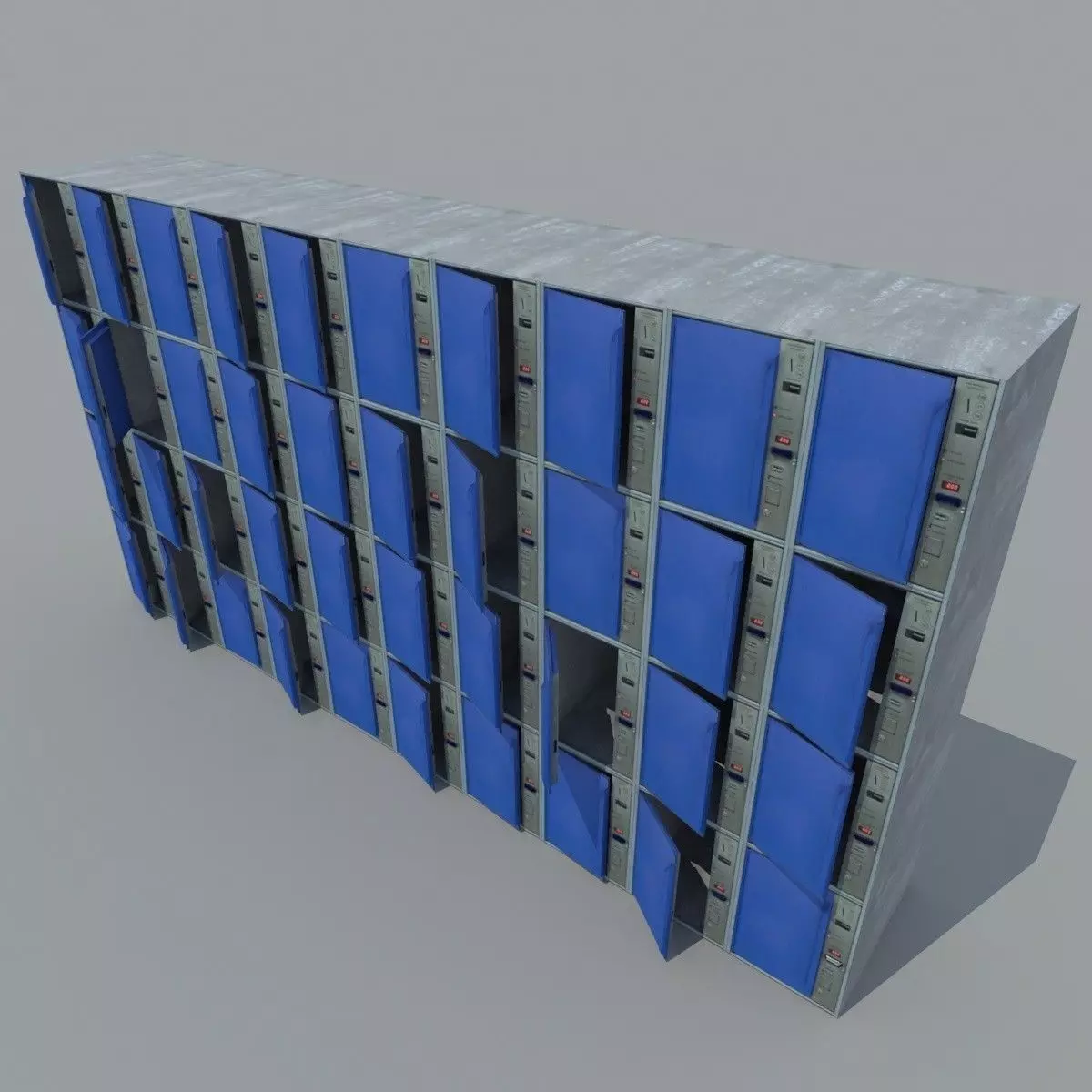 Metal storage Low-poly 3D model_0