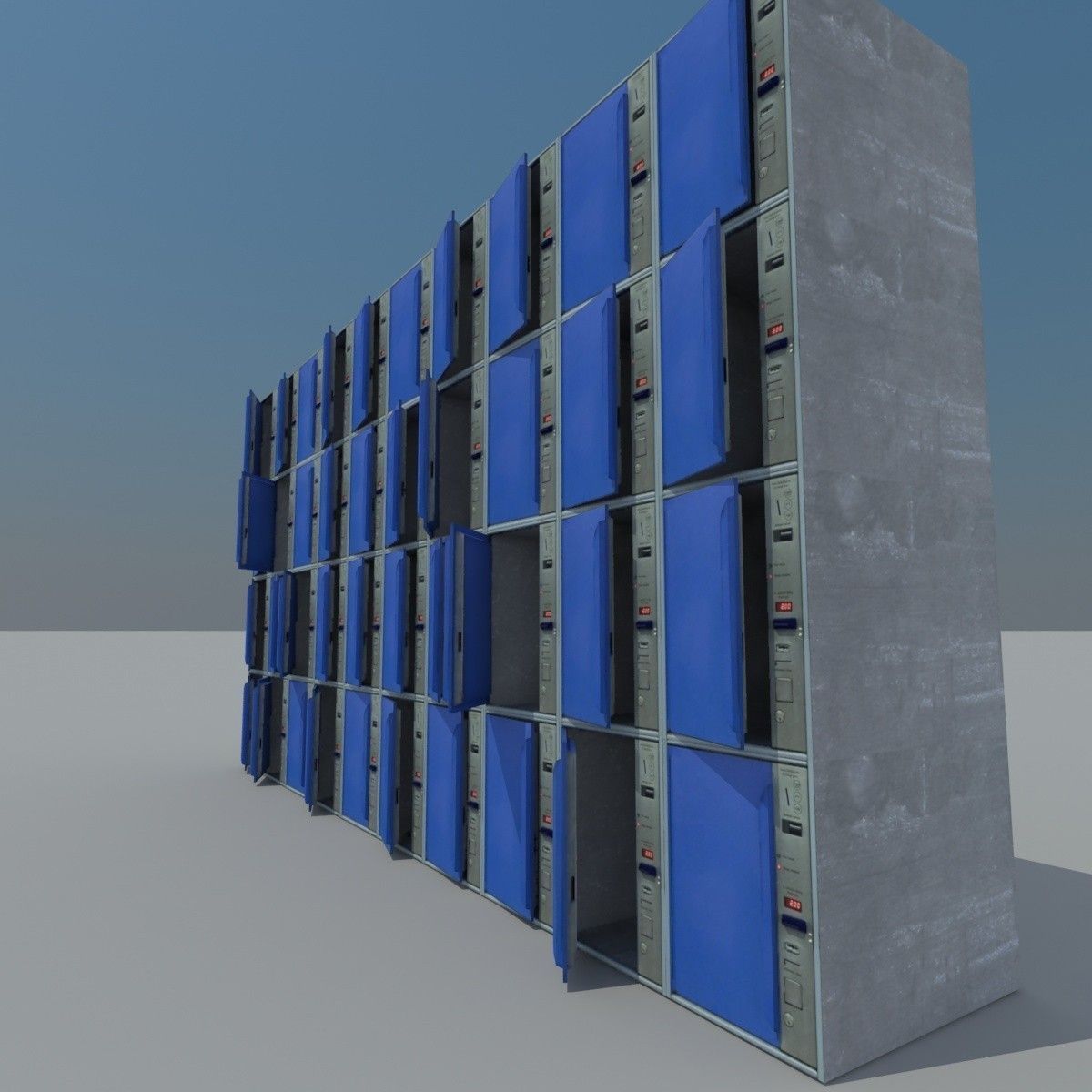 Metal storage Low-poly 3D model_1